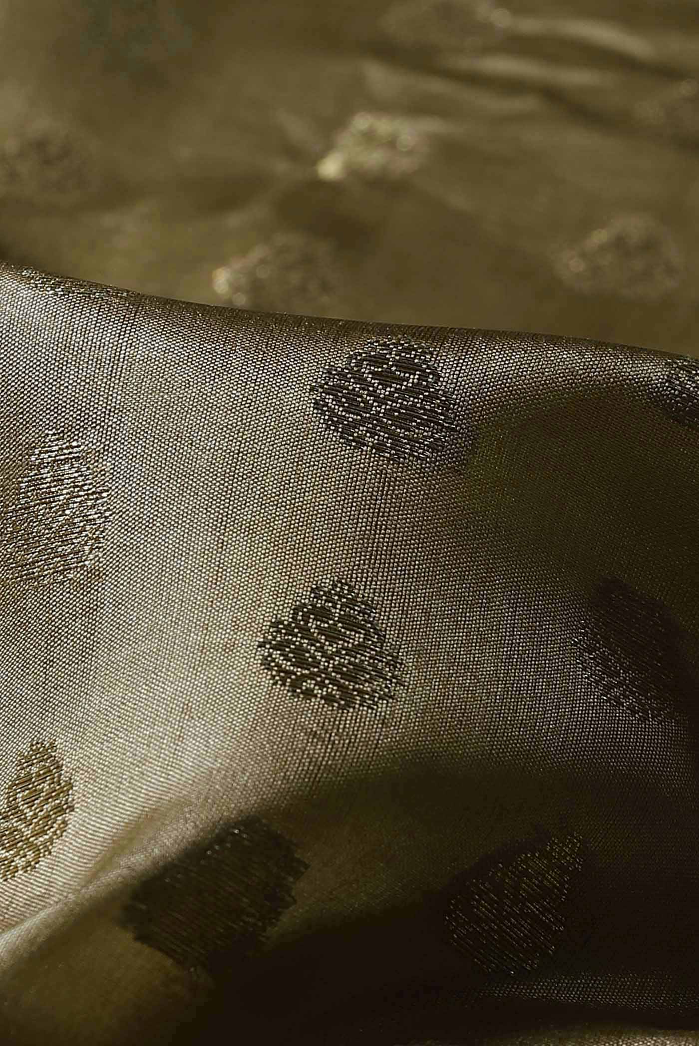 Dark Beige Banarasi Raw Silk Saree