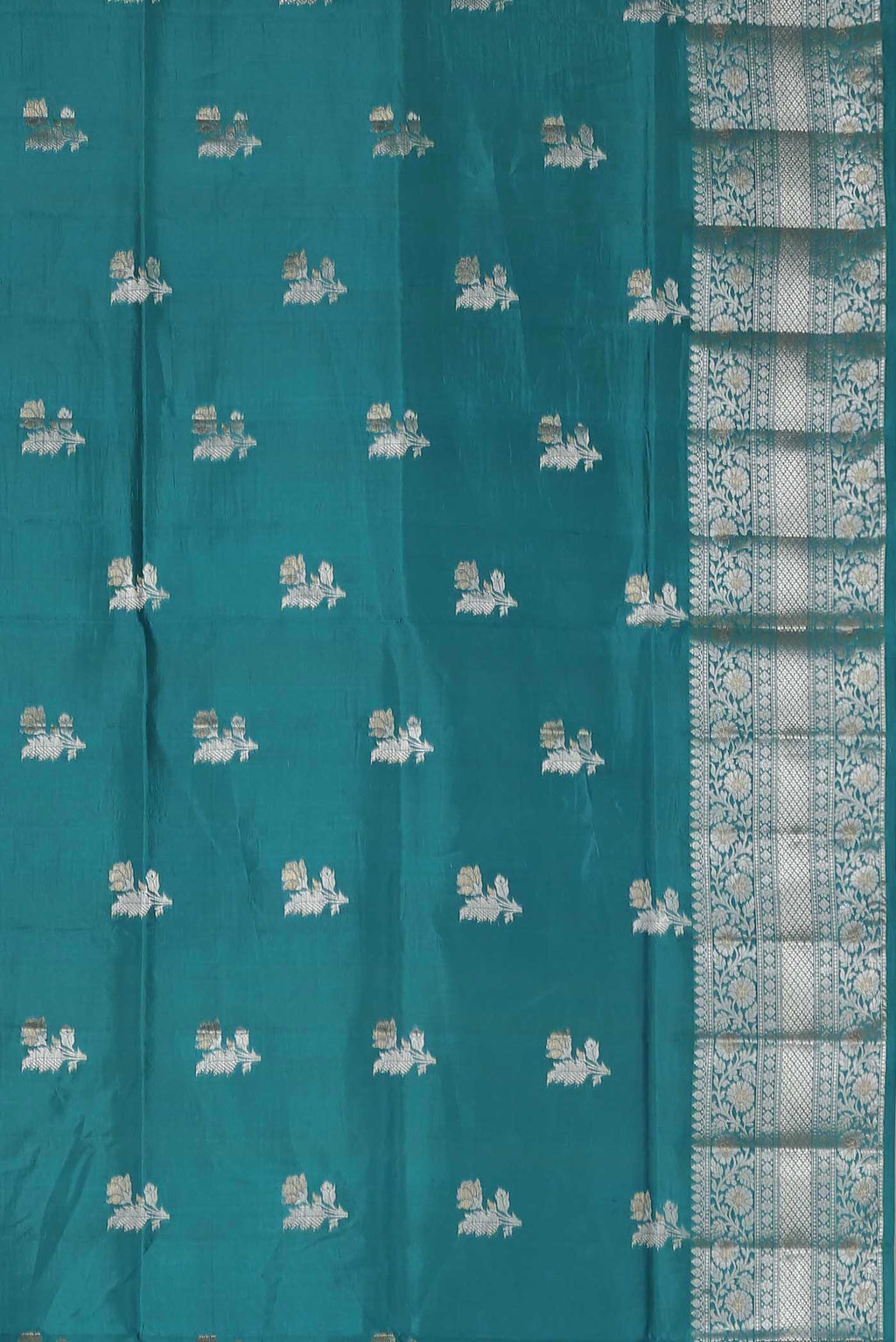 Blue Banarasi Raw Silk Saree