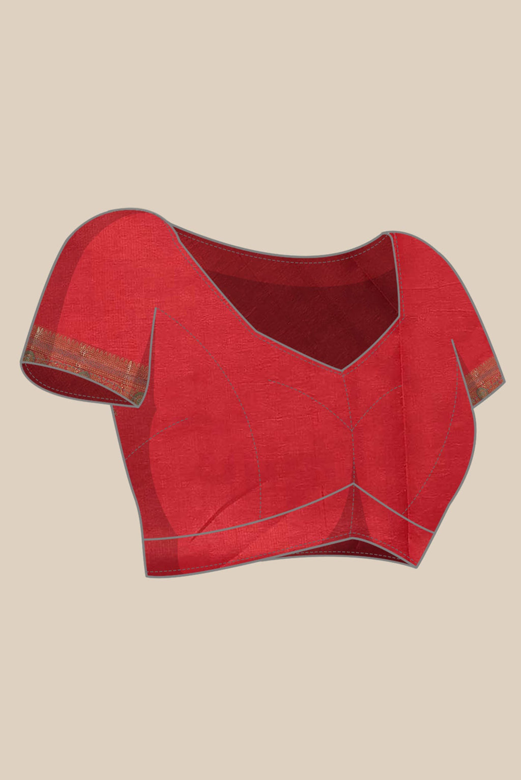 Red Banarasi Raw Silk Saree