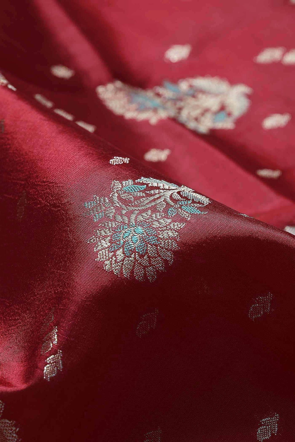 Red Banarasi Raw Silk Saree