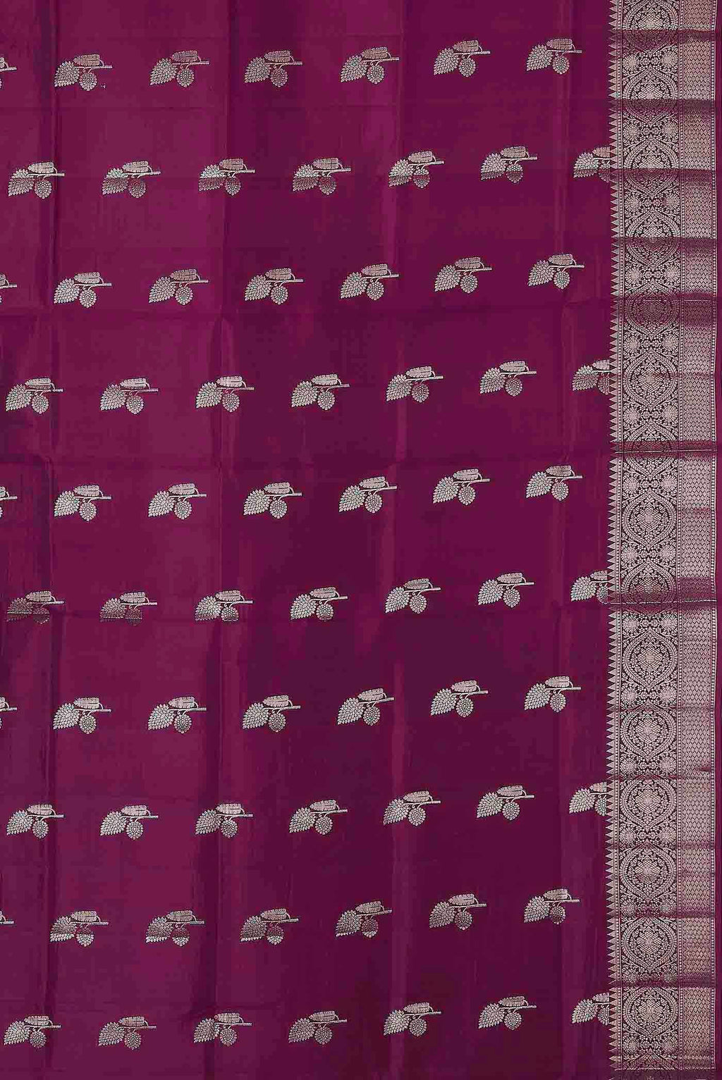 Purple Banarasi Raw Silk Saree