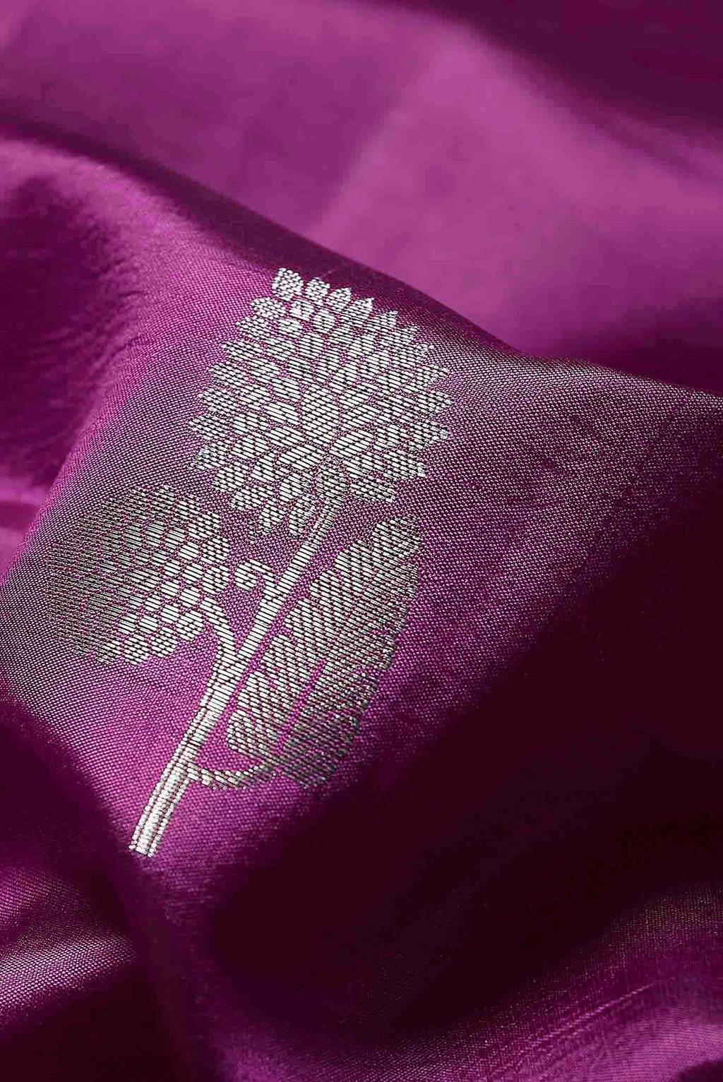 Purple Banarasi Raw Silk Saree