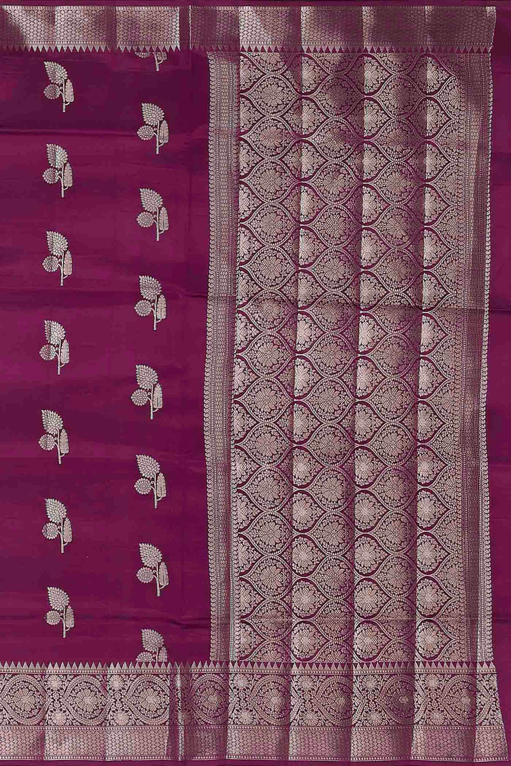 Purple Banarasi Raw Silk Saree