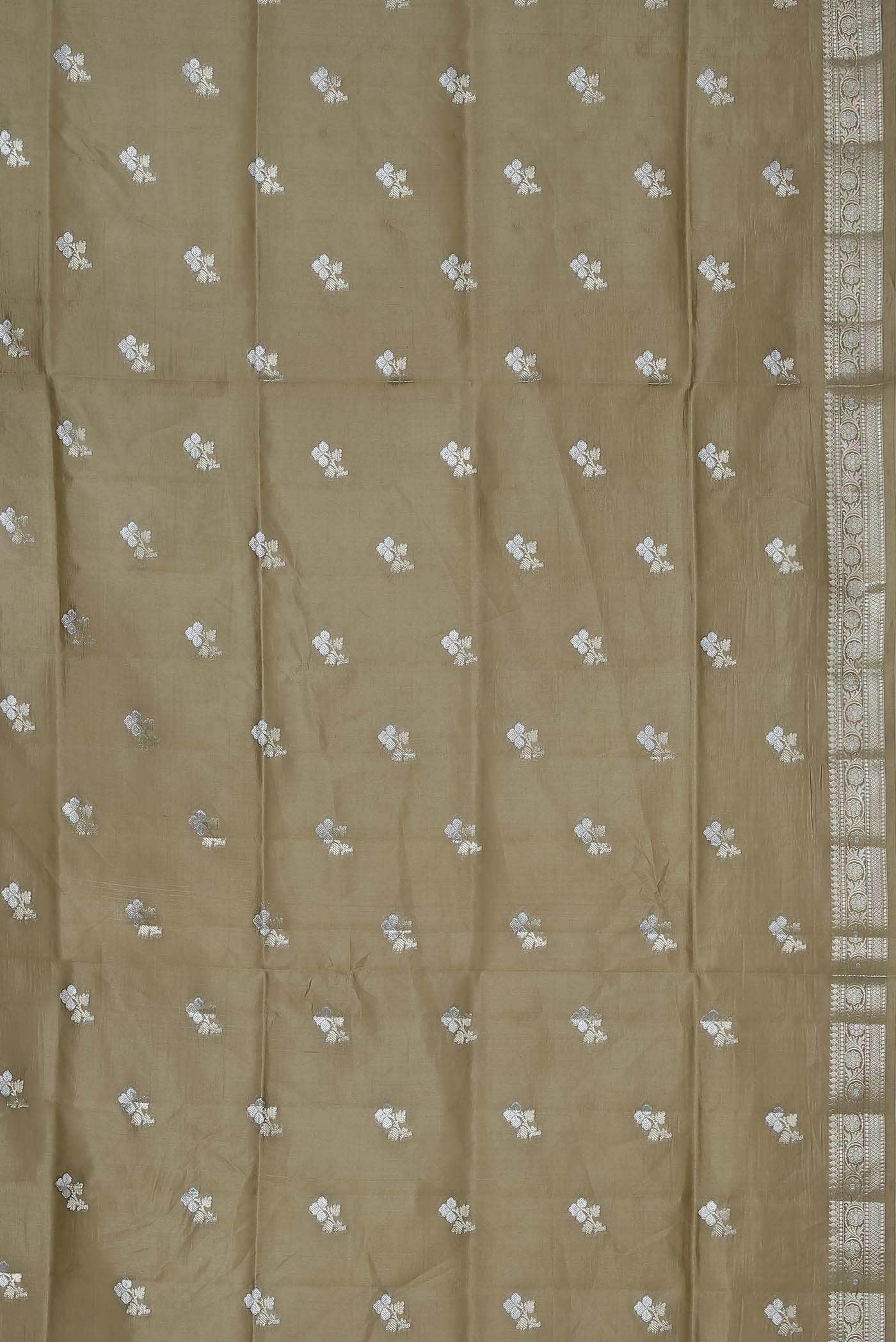 Beige Banarasi Raw Silk Saree
