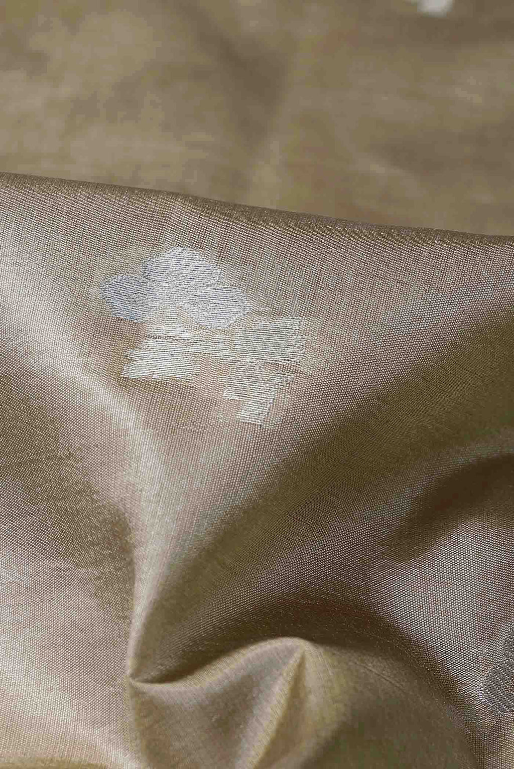 Beige Banarasi Raw Silk Saree