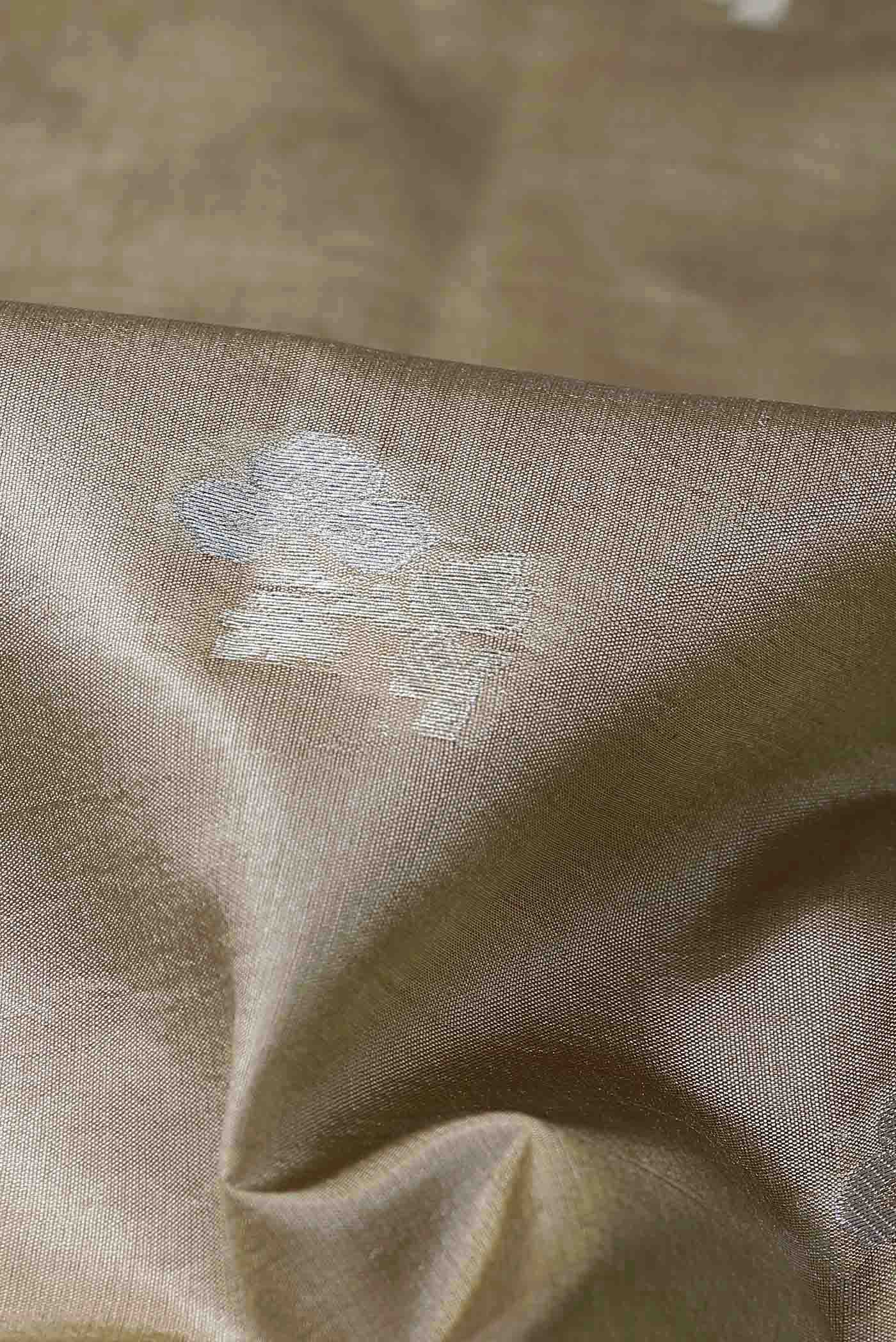 Beige Banarasi Raw Silk Saree