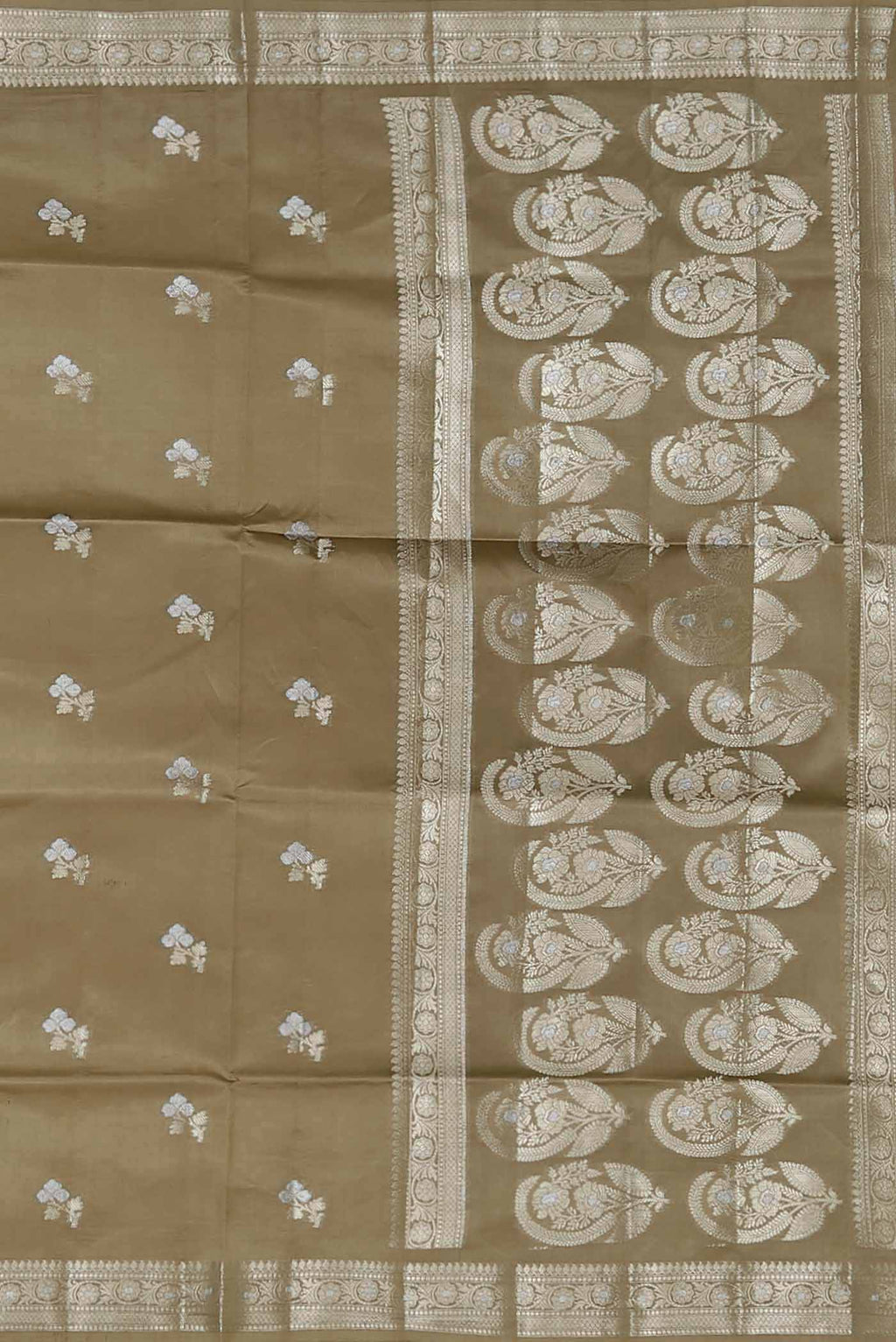 Beige Banarasi Raw Silk Saree
