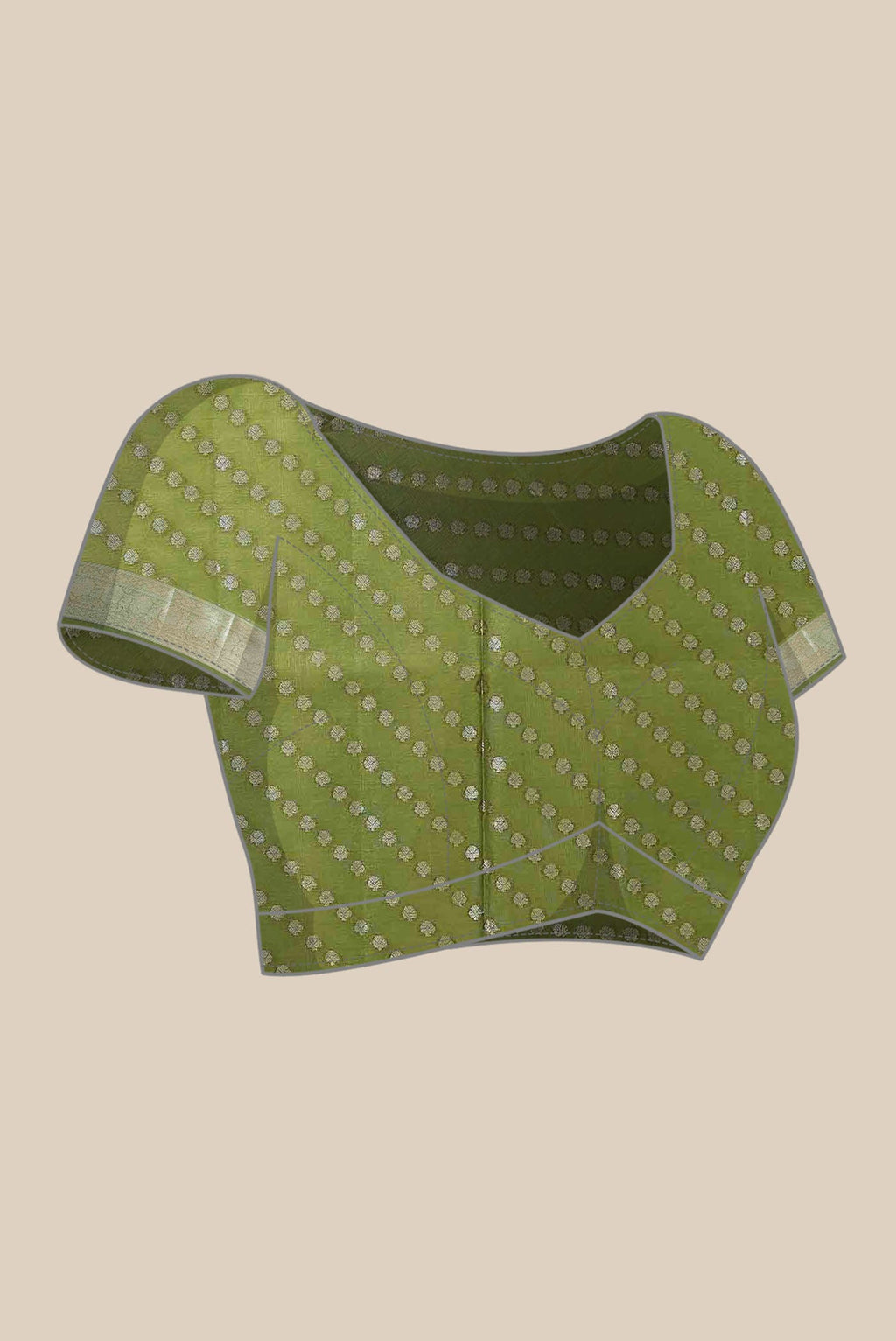 Green Banarasi Raw Silk Saree