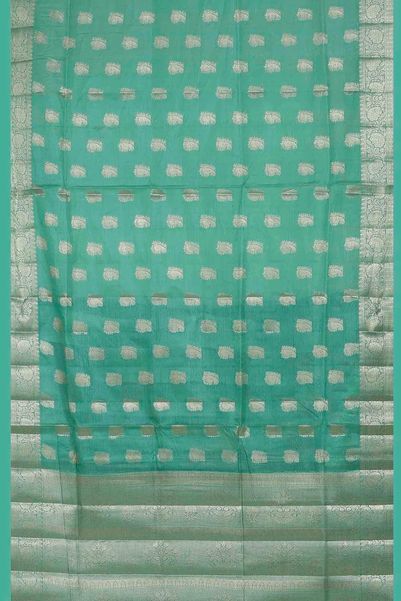 Green Banarasi Raw Silk Saree