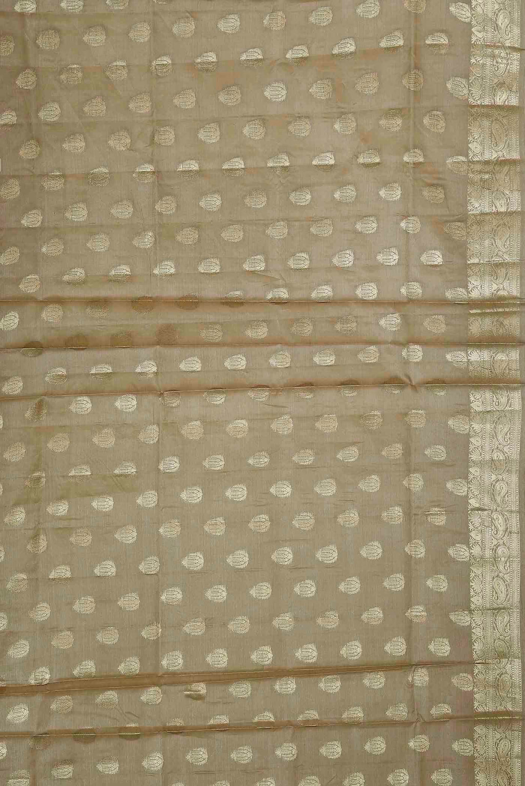 Beige Banarasi Raw Silk Saree