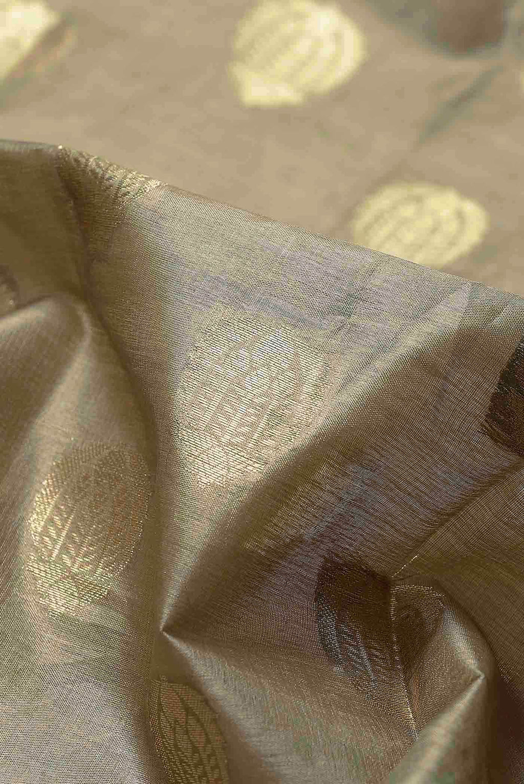 Beige Banarasi Raw Silk Saree
