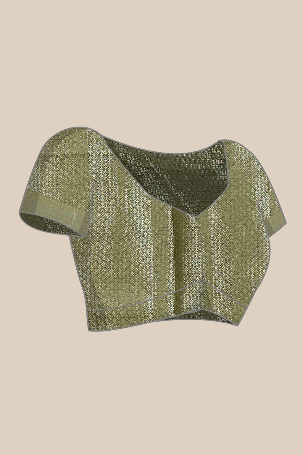 Green Banarasi Tussar Silk Saree