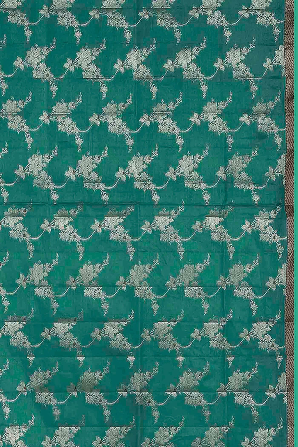Green Banarasi Raw Silk Saree