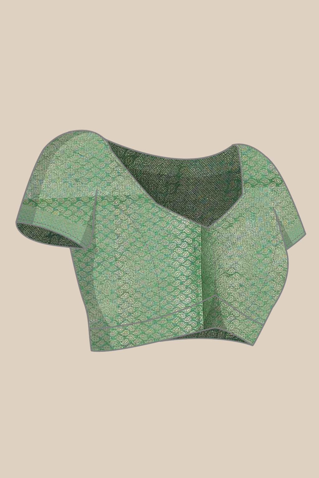 Green Banarasi Tussar Silk Saree