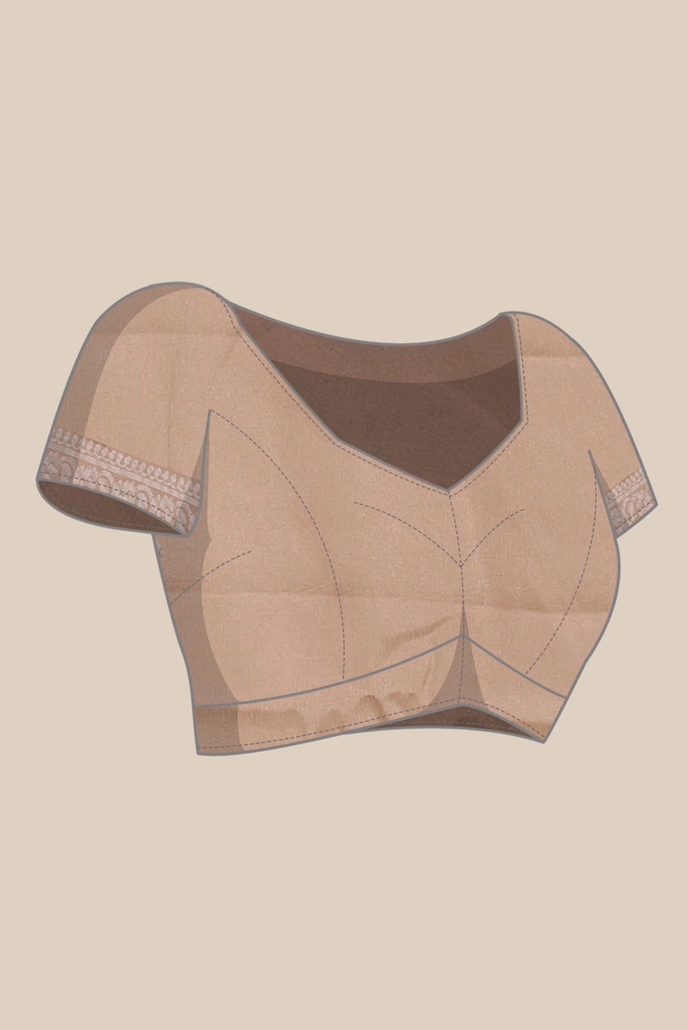 Beige Banarasi Georgette Saree