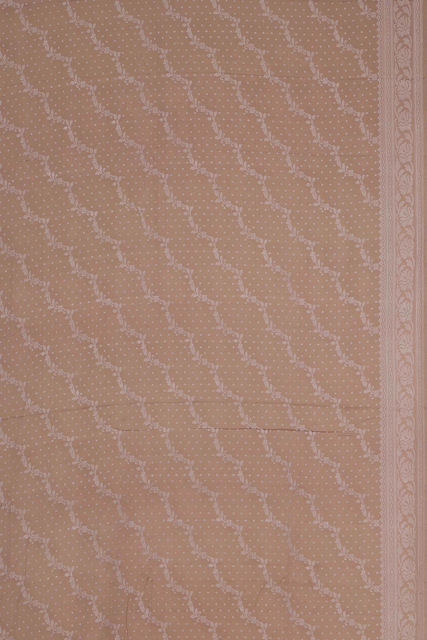 Beige Banarasi Georgette Saree