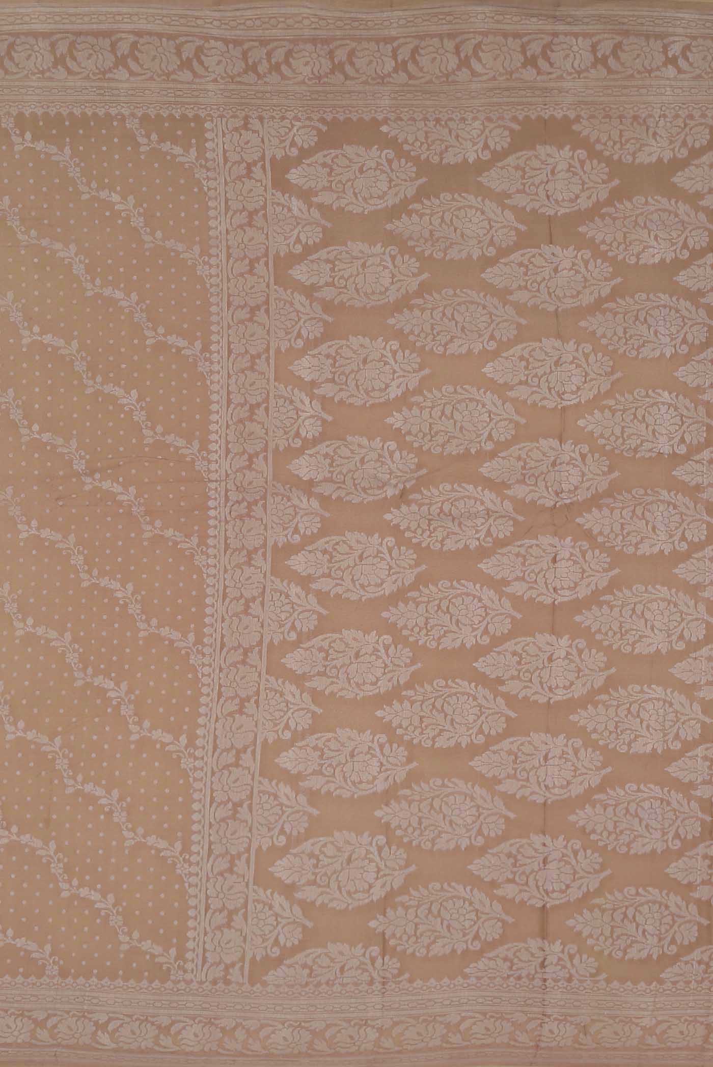 Beige Banarasi Georgette Saree