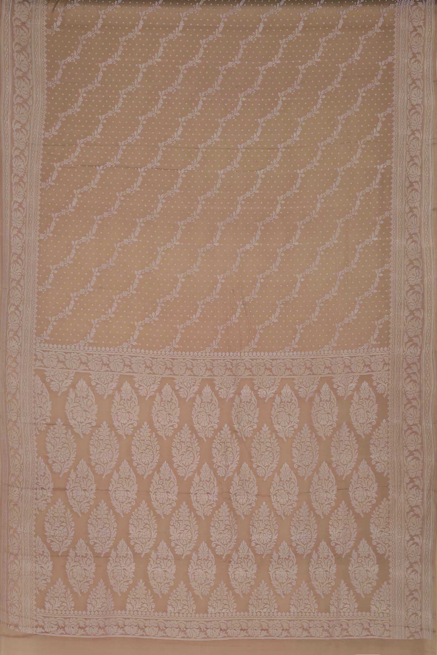 Beige Banarasi Georgette Saree