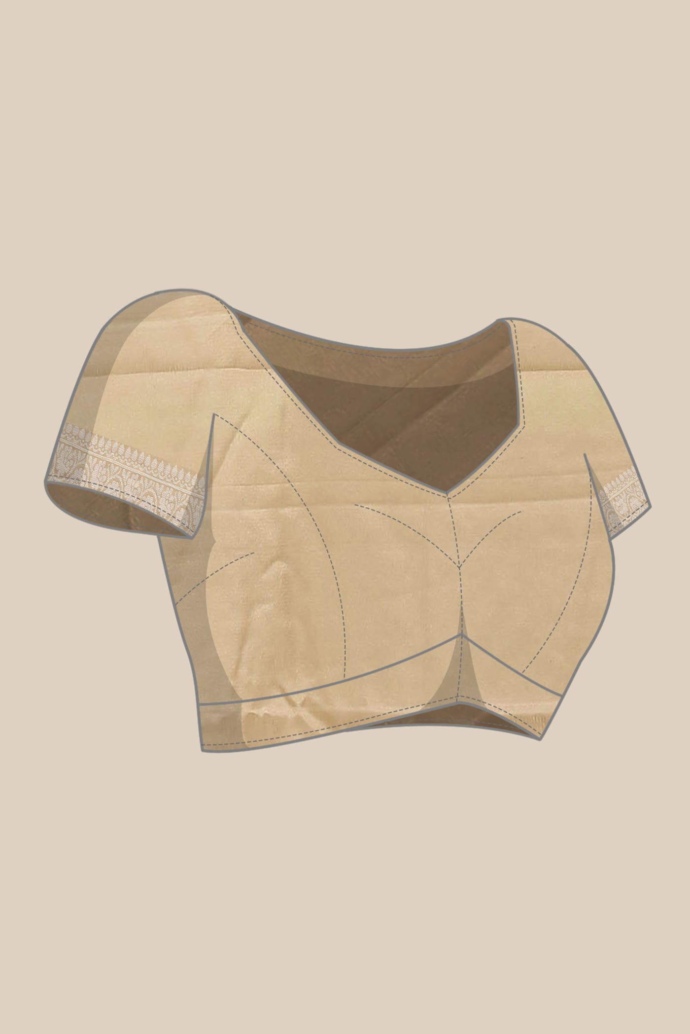 Beige Banarasi Georgette Saree