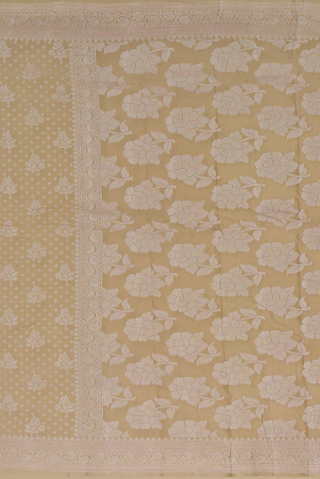Beige Banarasi Georgette Saree