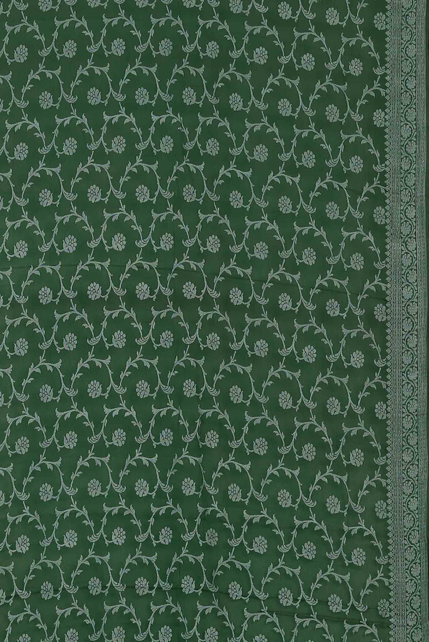 Green Banarasi Georgette Saree