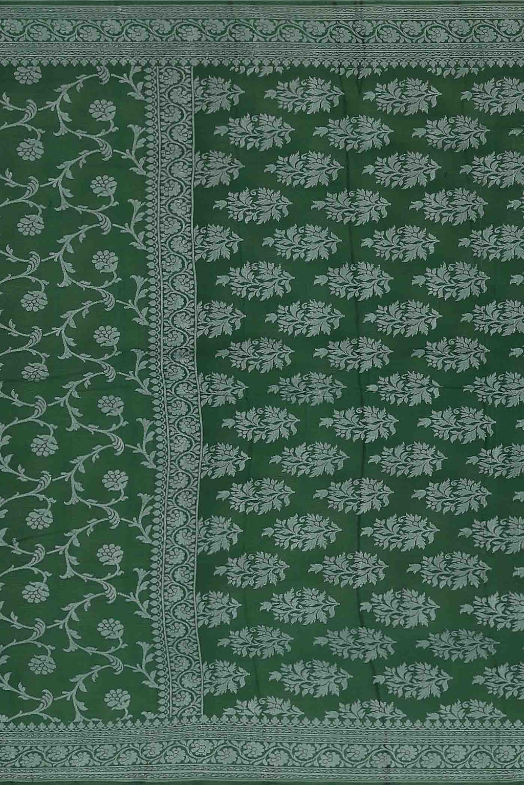 Green Banarasi Georgette Saree