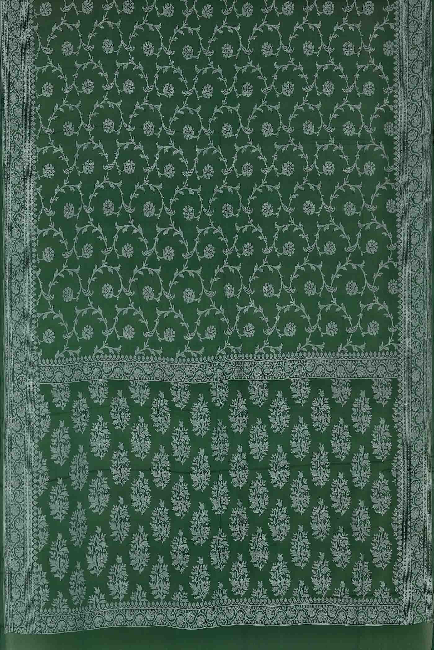 Green Banarasi Georgette Saree