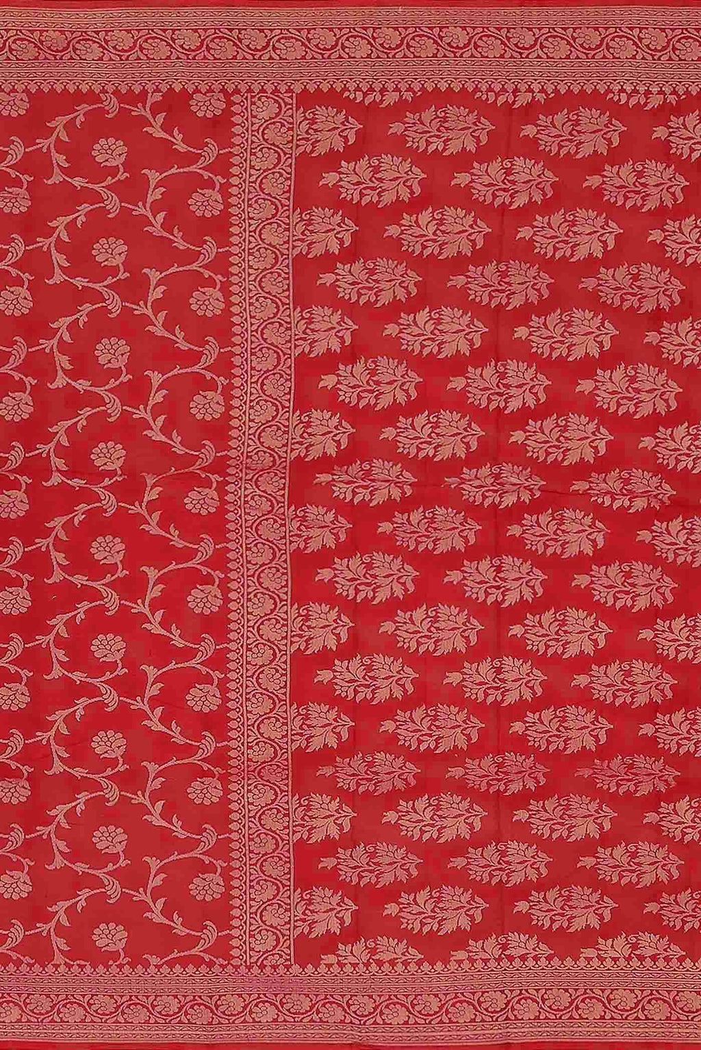 Red Banarasi Raw Silk Saree