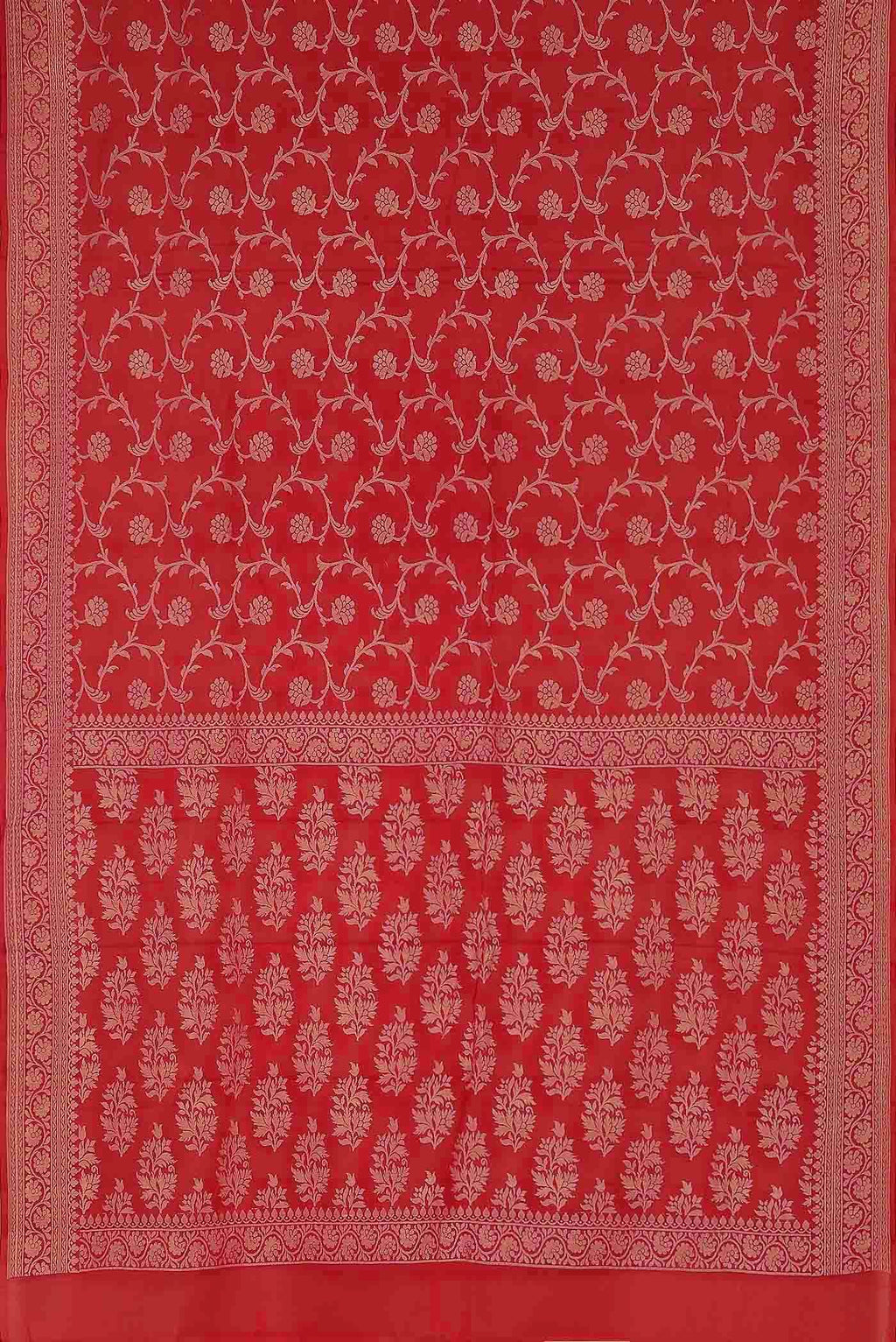 Red Banarasi Raw Silk Saree
