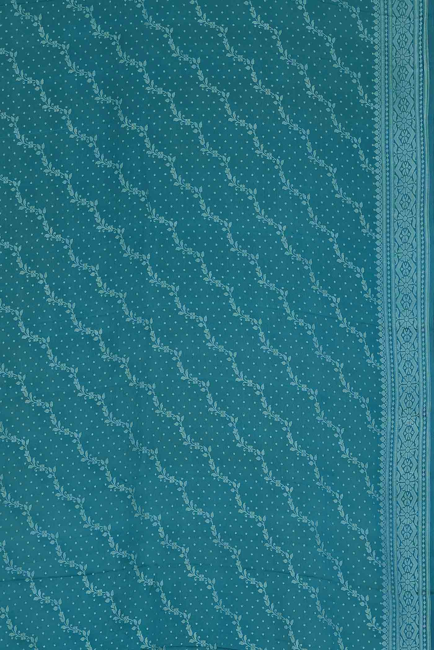 Blue Banarasi Georgette Saree