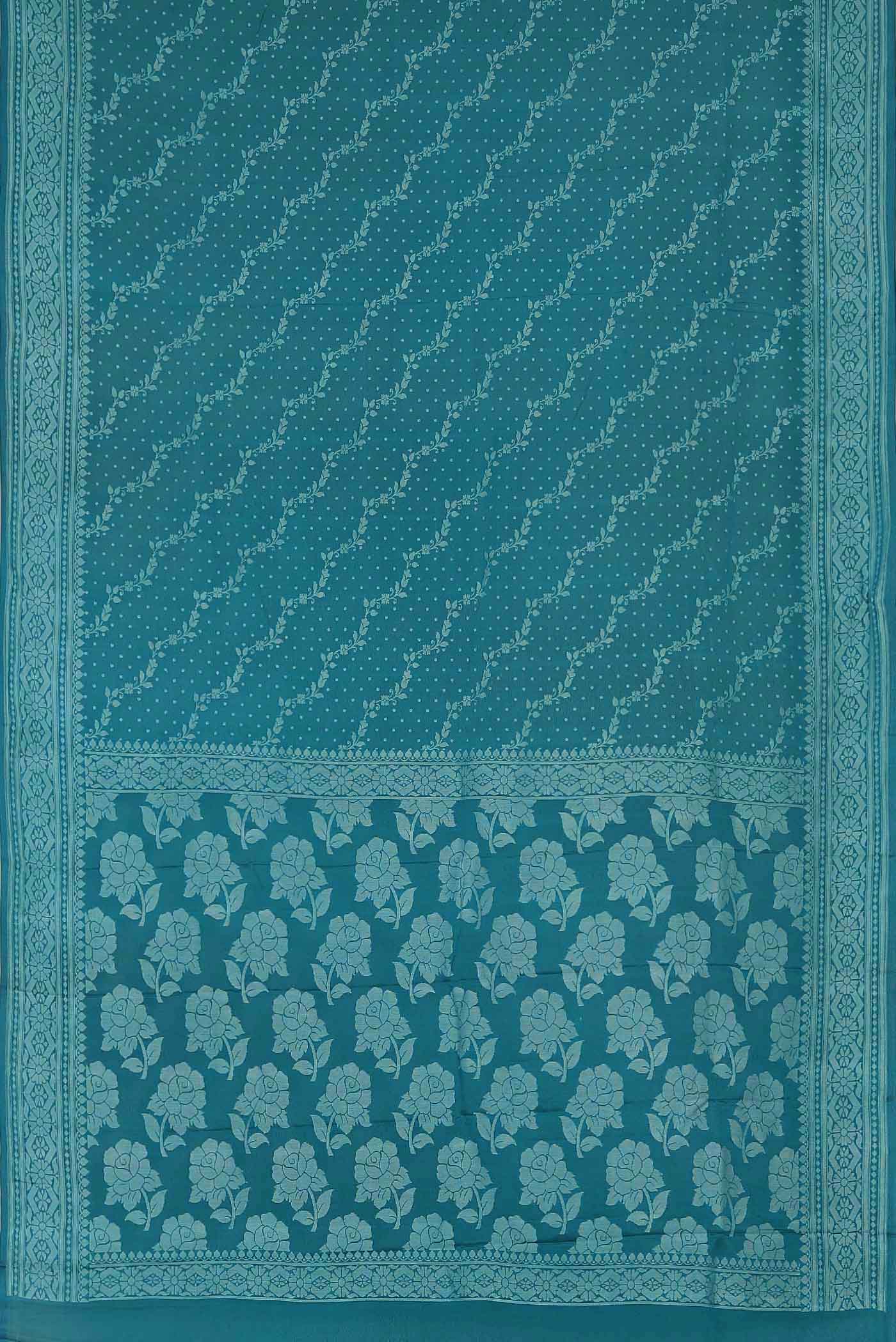 Blue Banarasi Georgette Saree