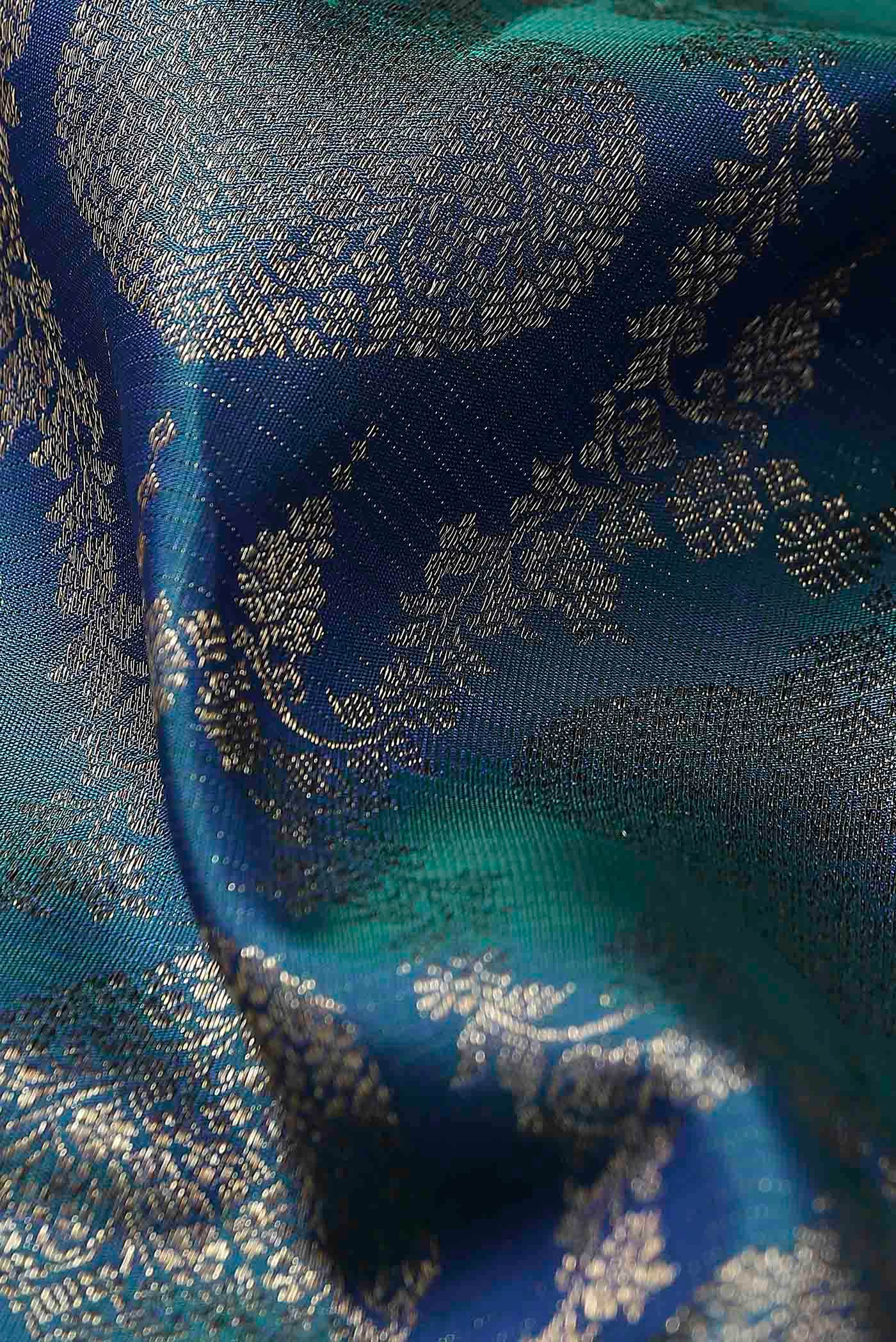 Blue Kanchipuram Silk Saree