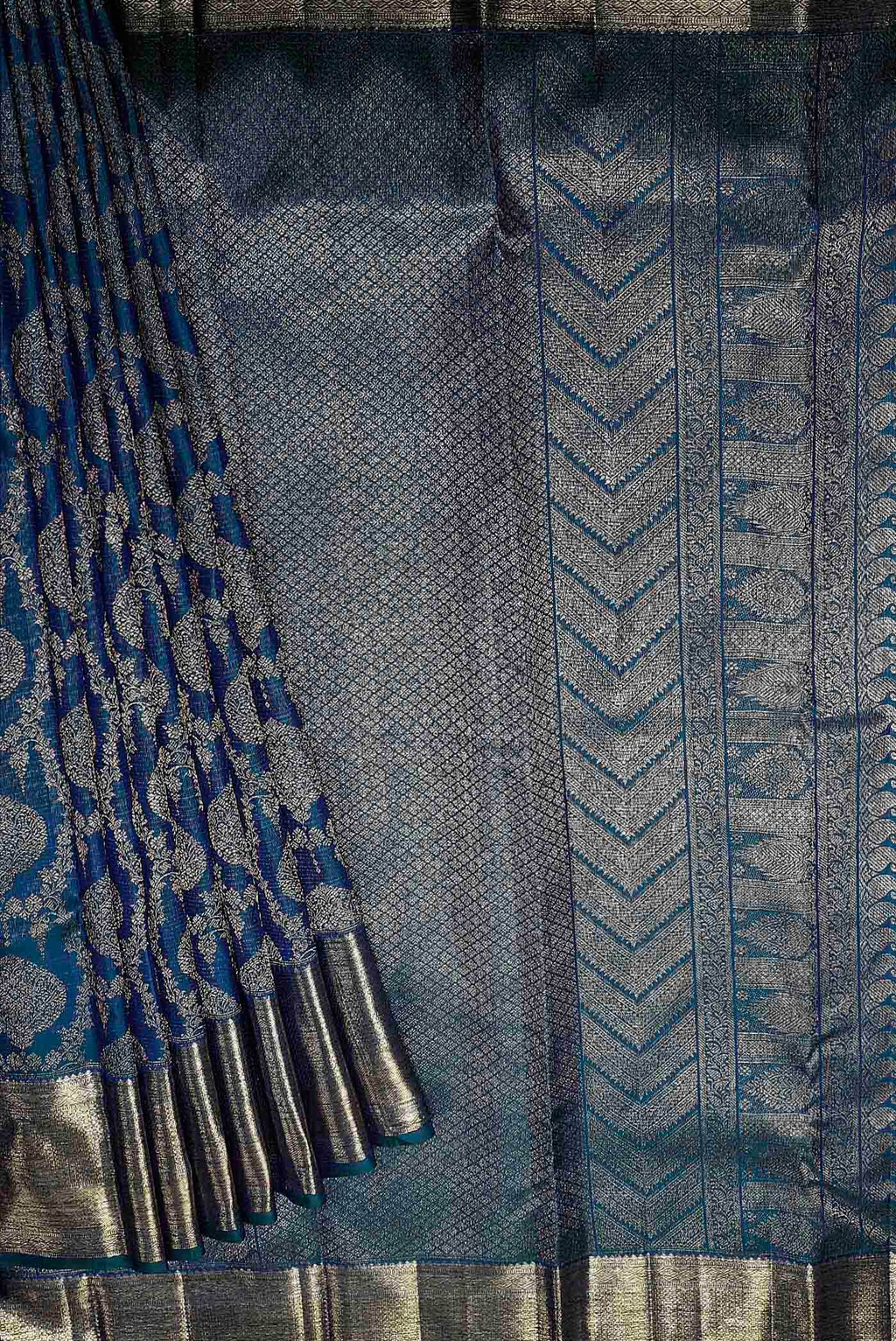 Blue Kanchipuram Silk Saree