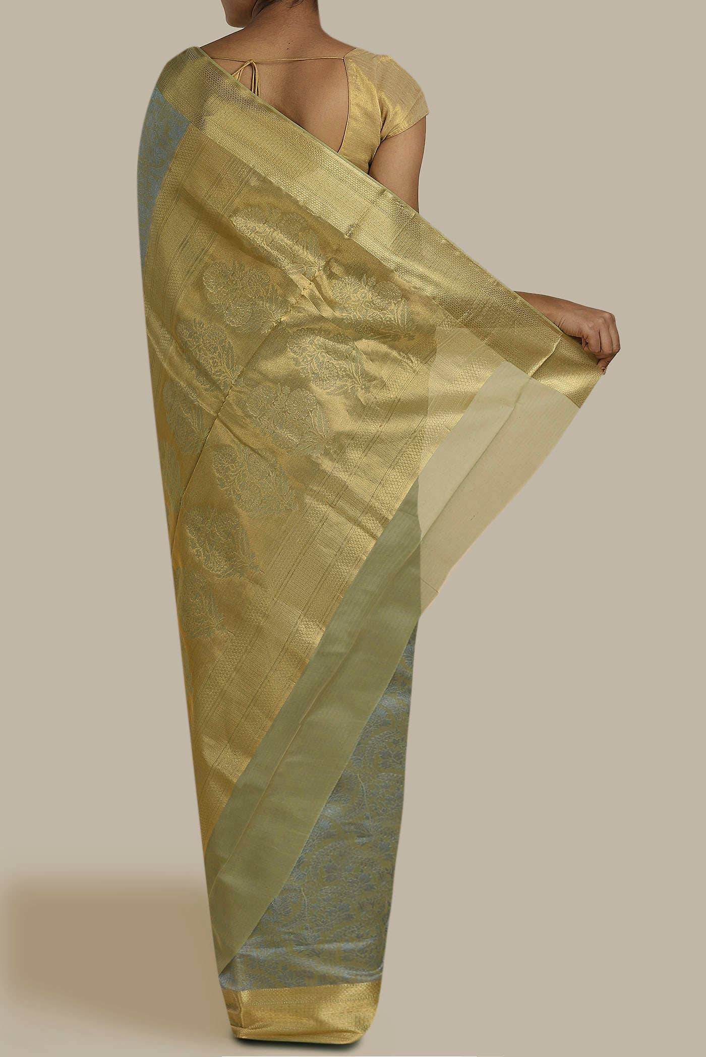 Blue Silk Cotton Saree