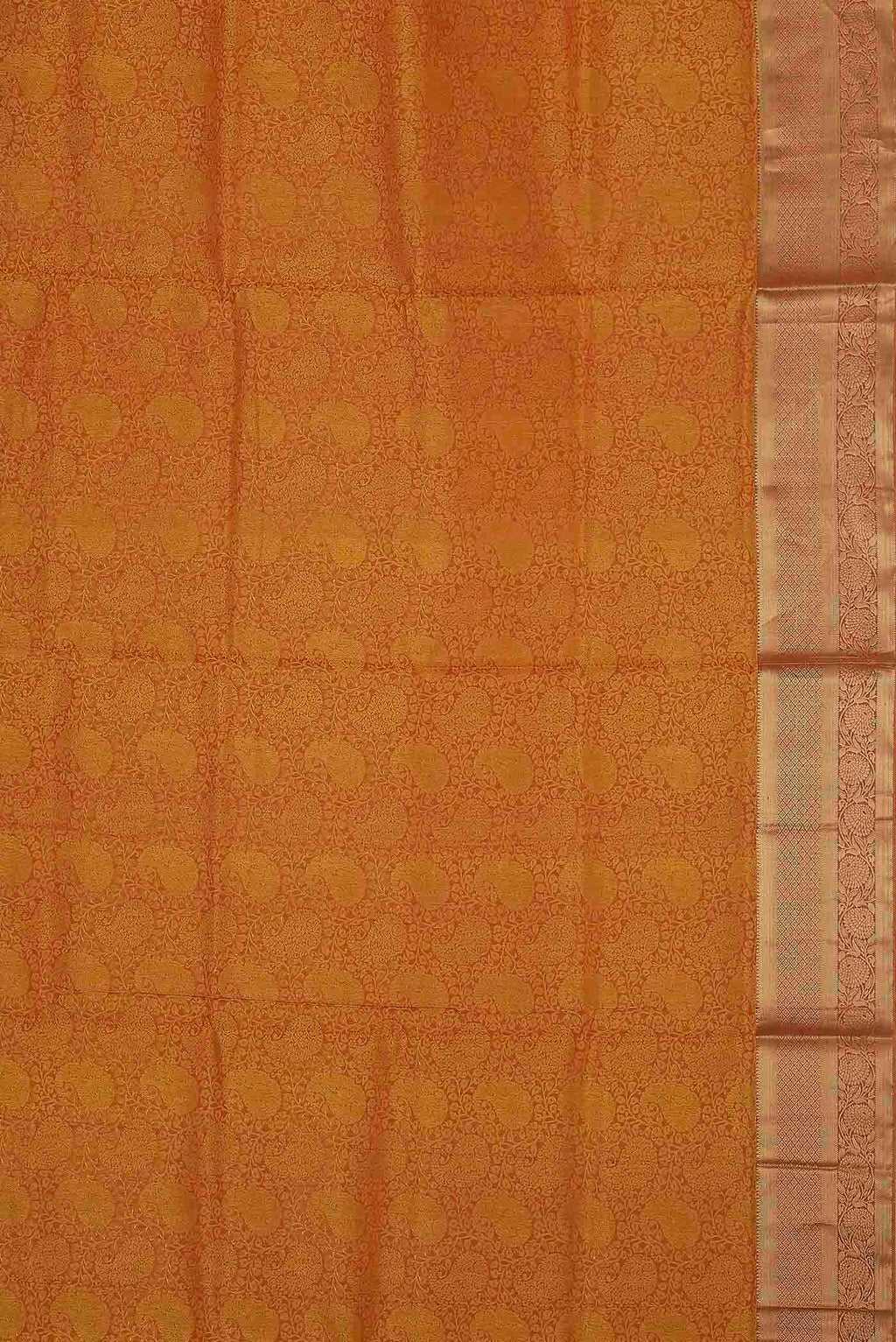 Orange Silk Cotton Saree