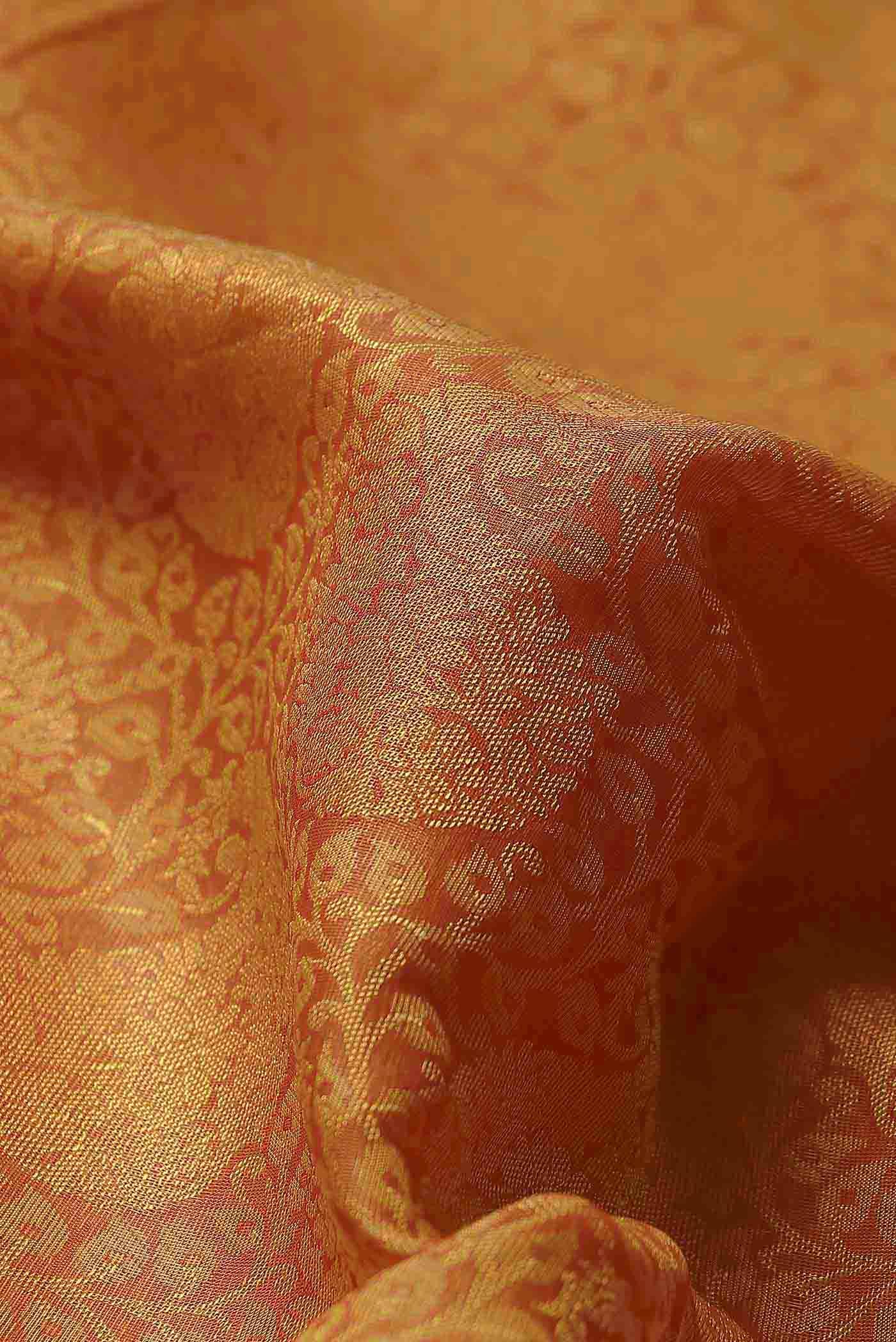 Orange Silk Cotton Saree