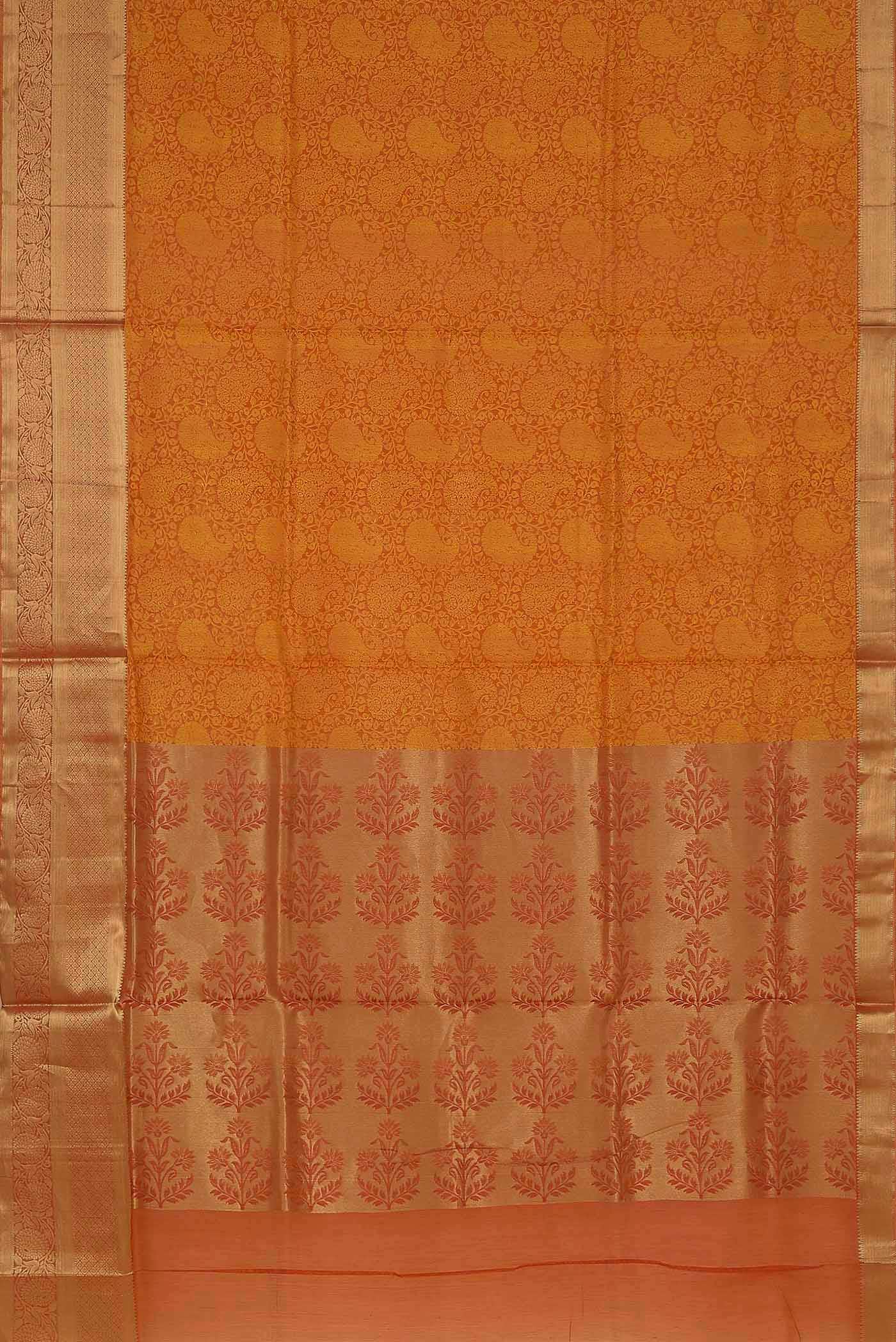 Orange Silk Cotton Saree