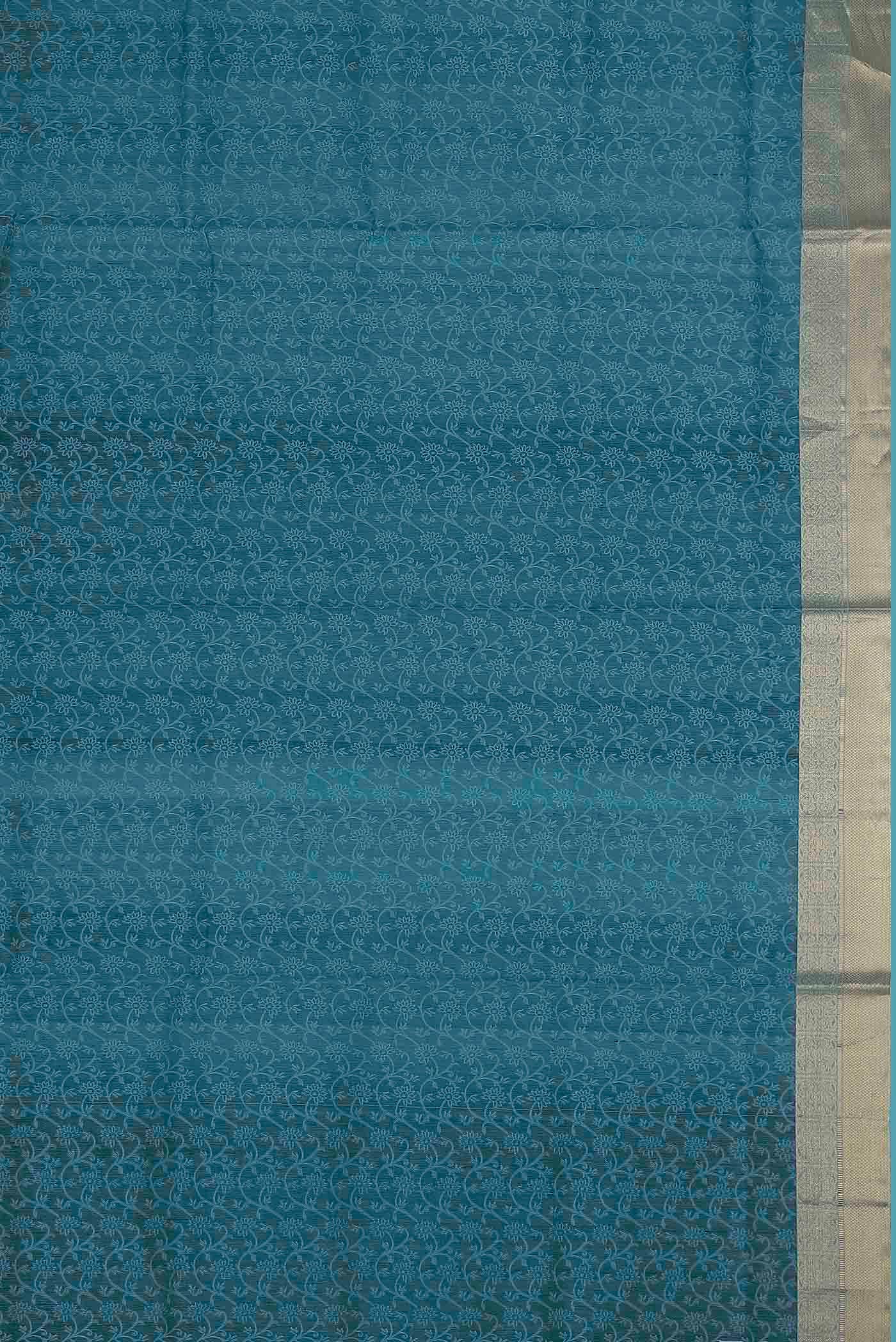 Blue Silk Cotton Saree