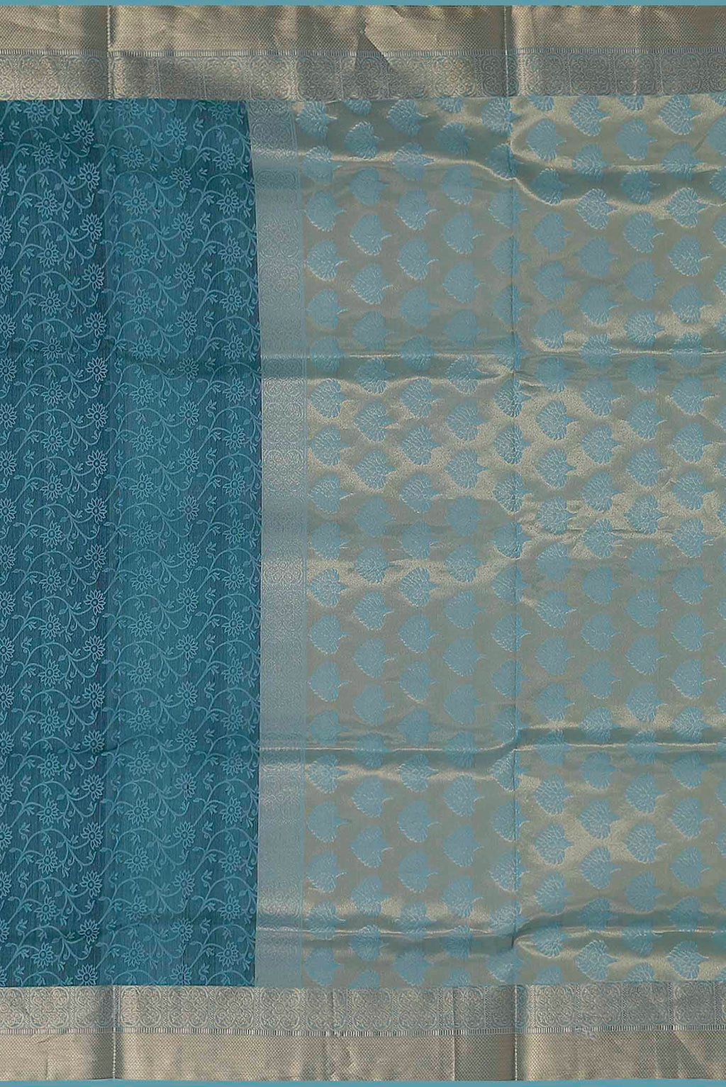Blue Silk Cotton Saree