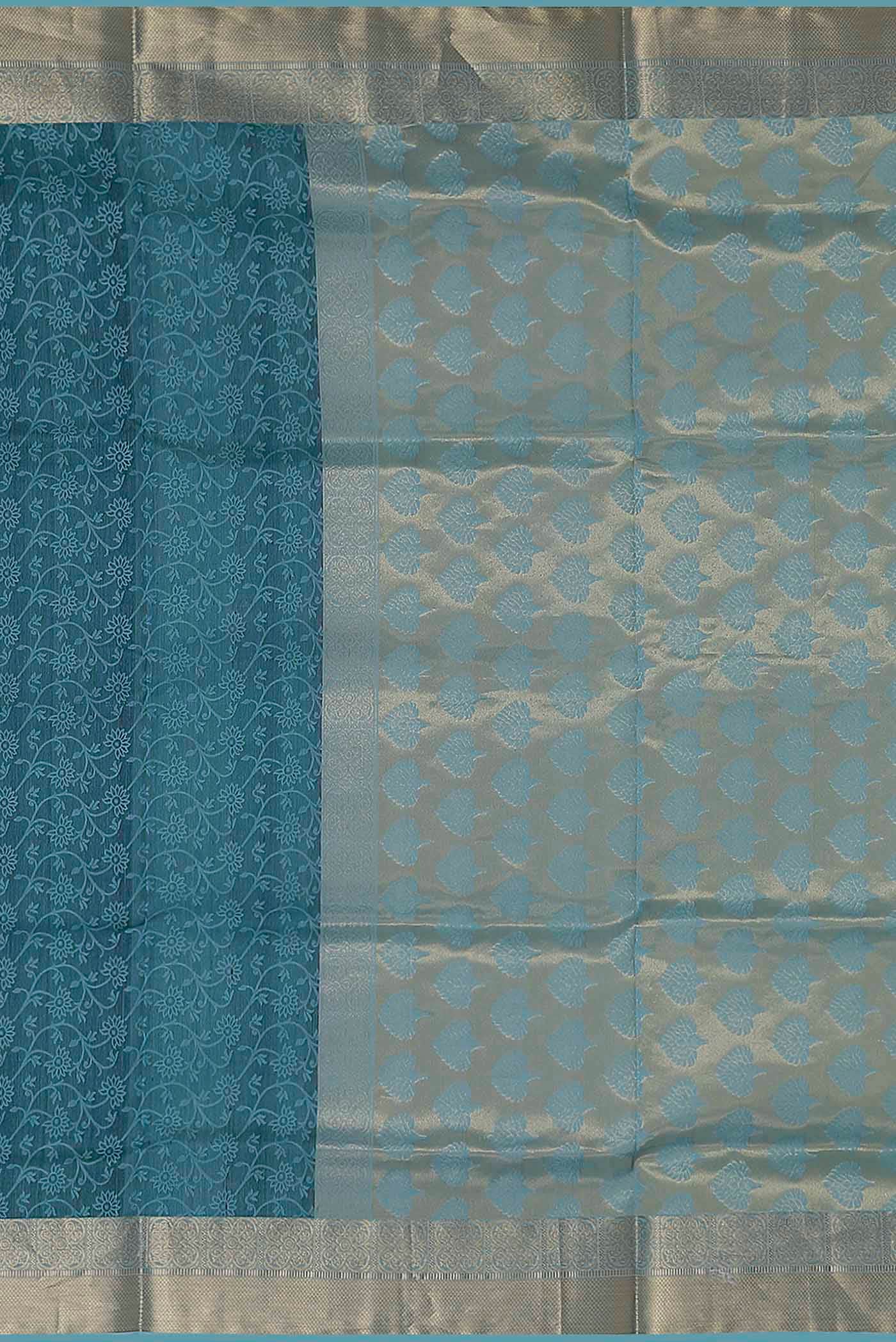 Blue Silk Cotton Saree