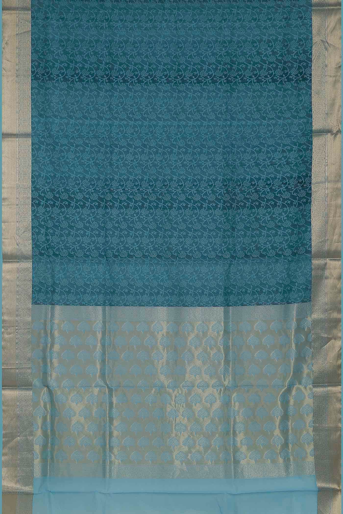 Blue Silk Cotton Saree