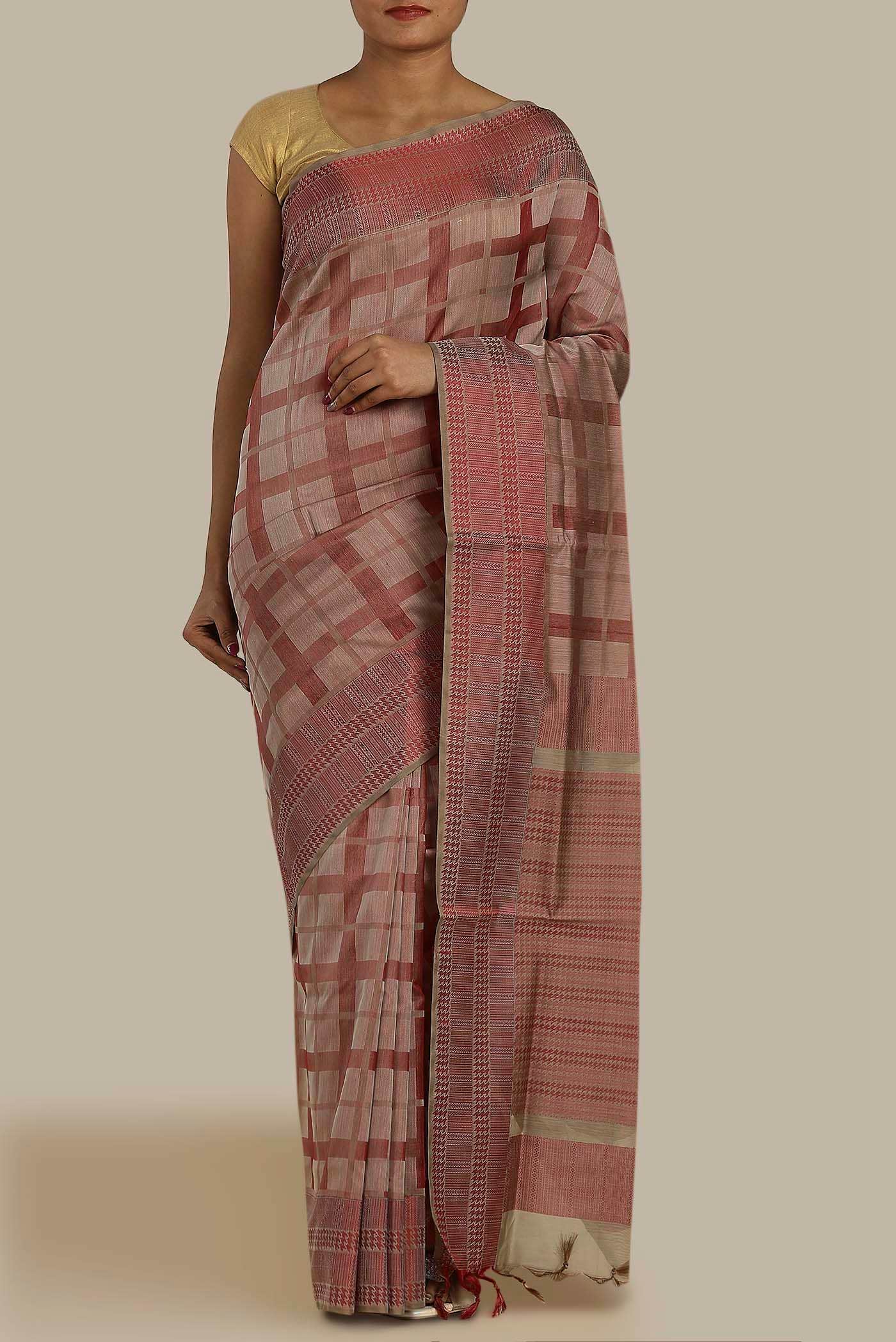 Pink Silk Cotton Saree