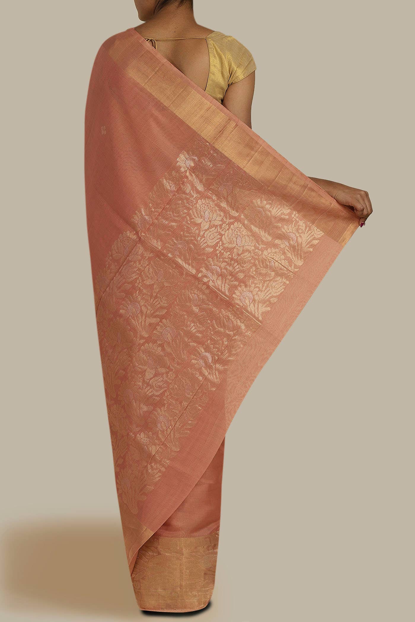 Pink Silk Cotton Saree