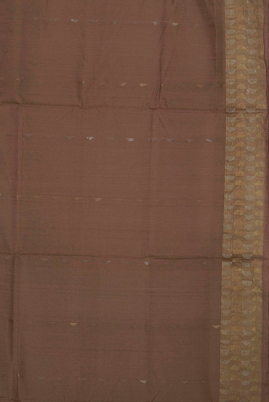 Brown Silk Cotton Saree