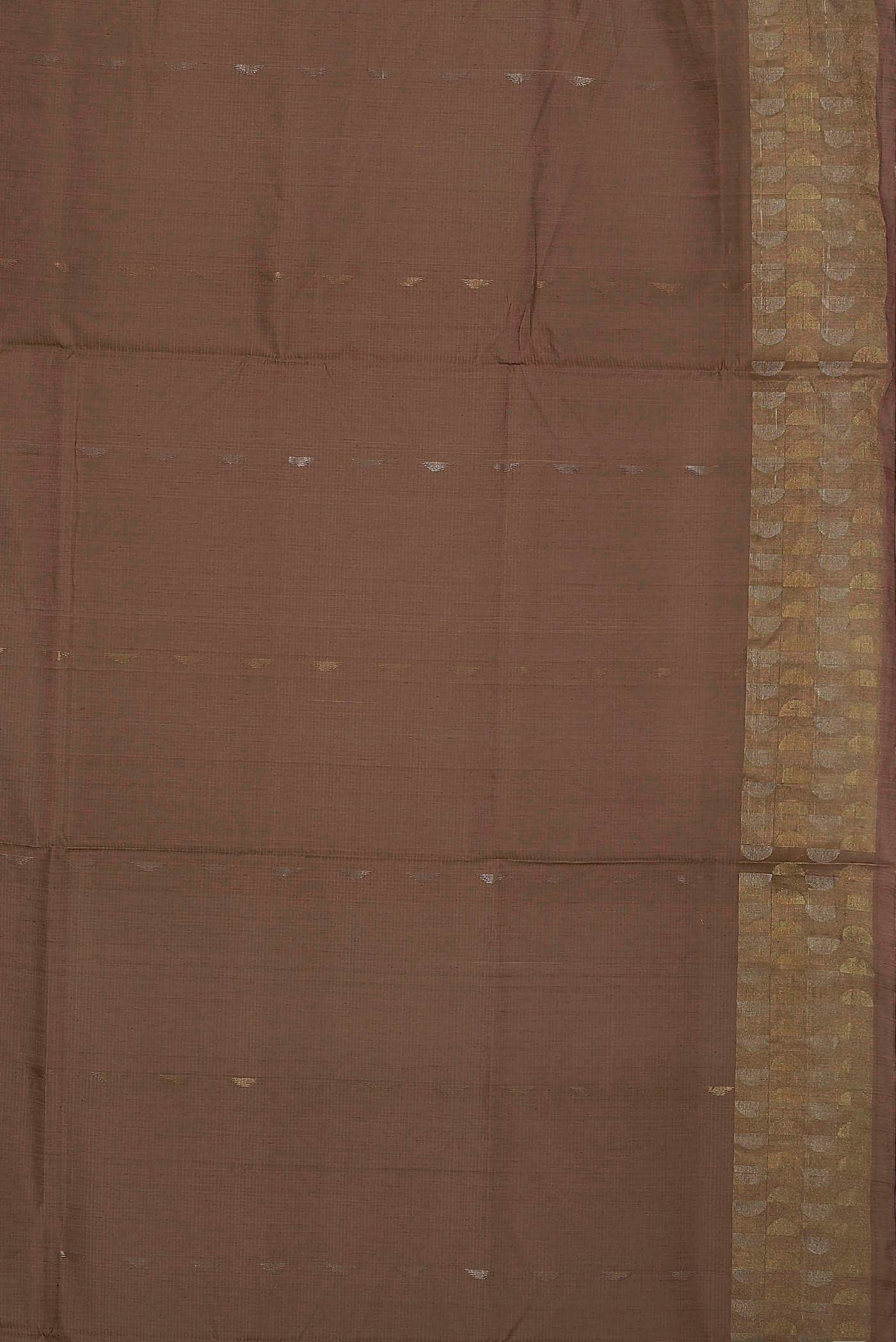 Brown Silk Cotton Saree
