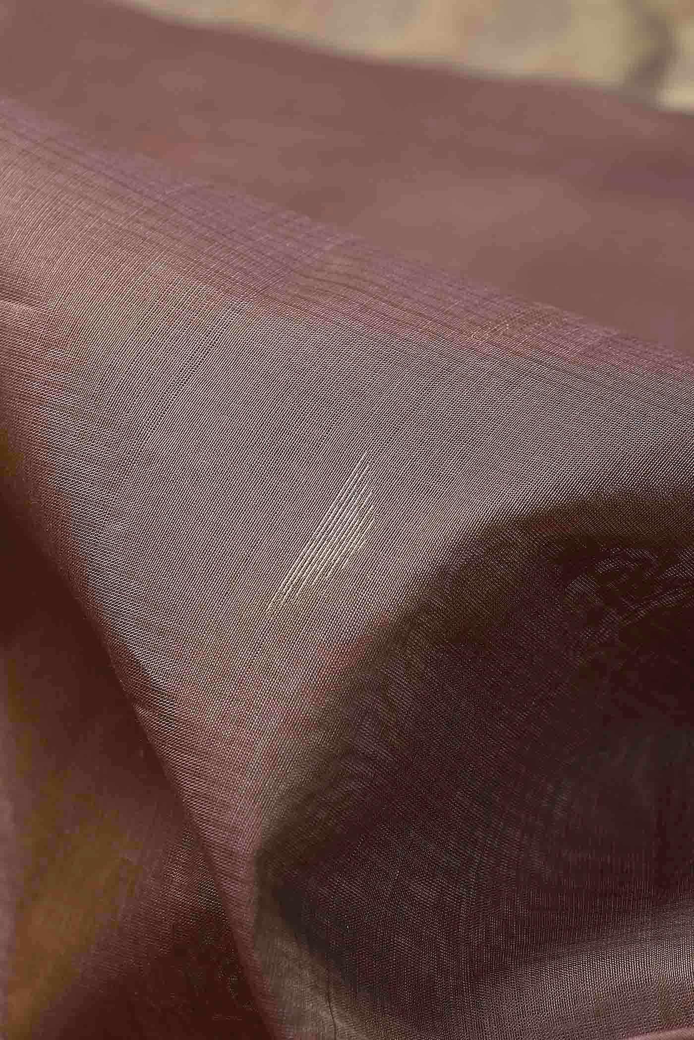 Brown Silk Cotton Saree
