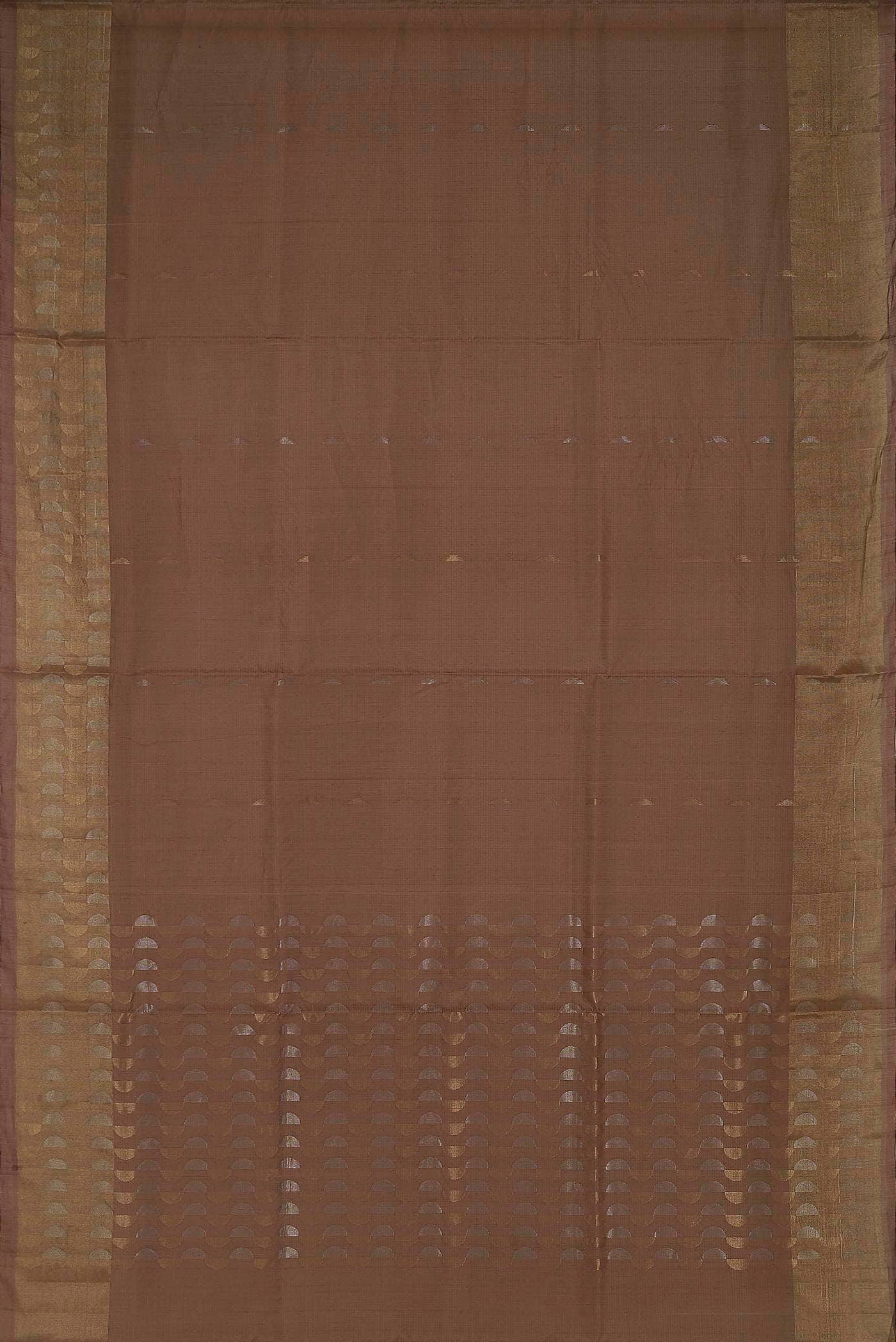 Brown Silk Cotton Saree