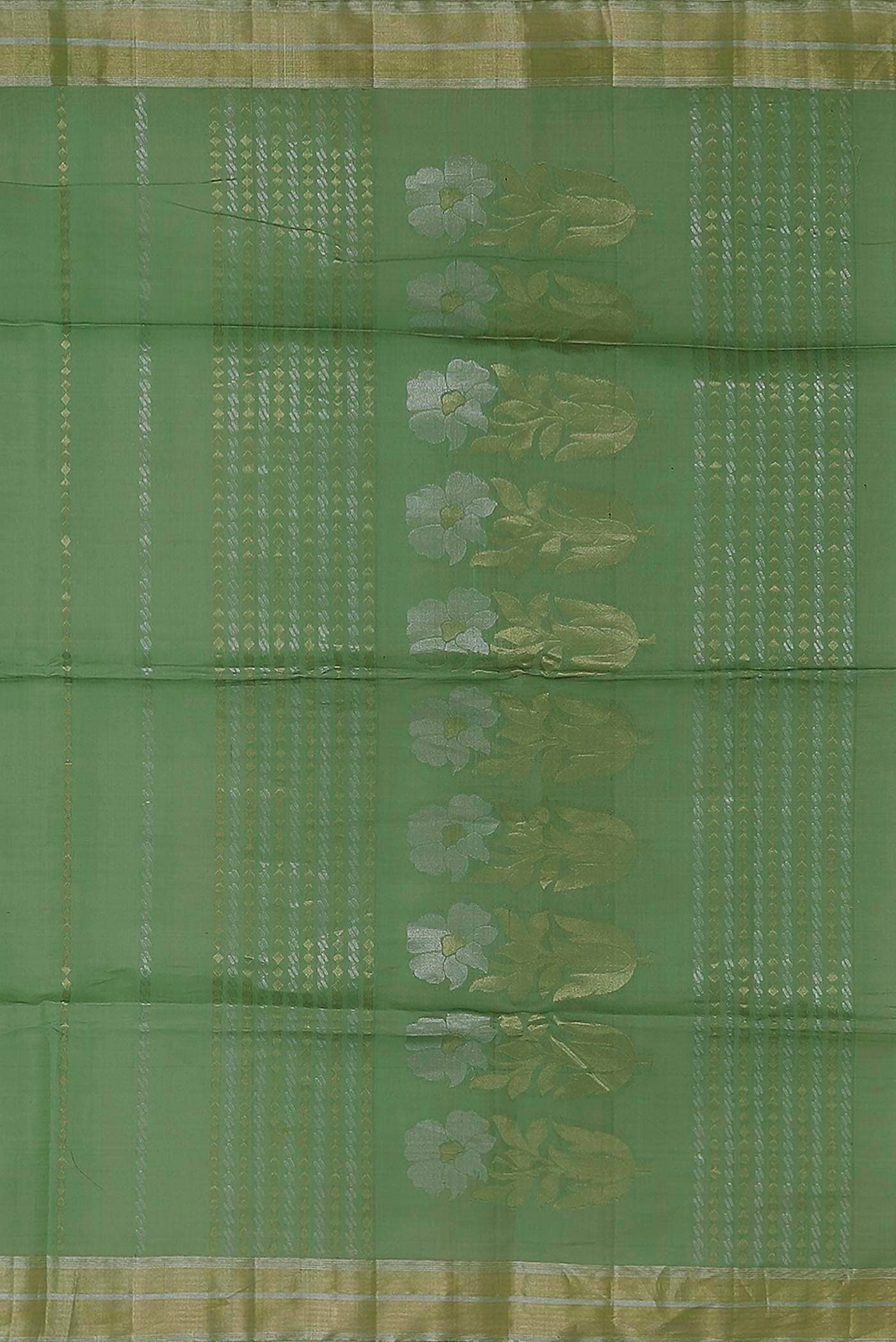 Green Silk Cotton Saree