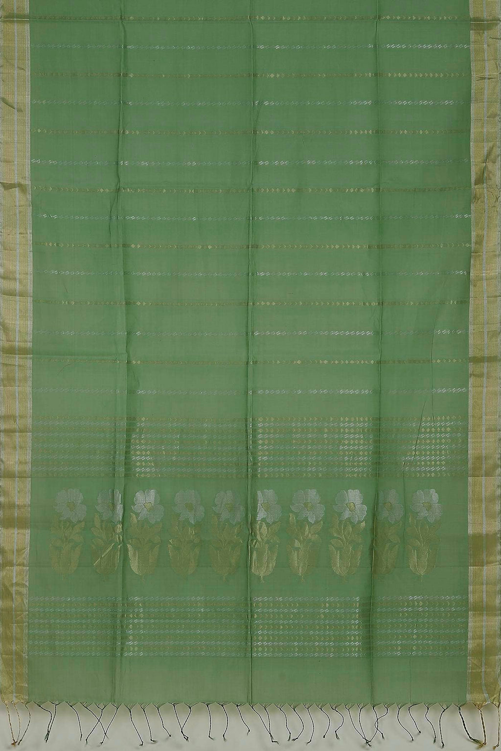 Green Silk Cotton Saree