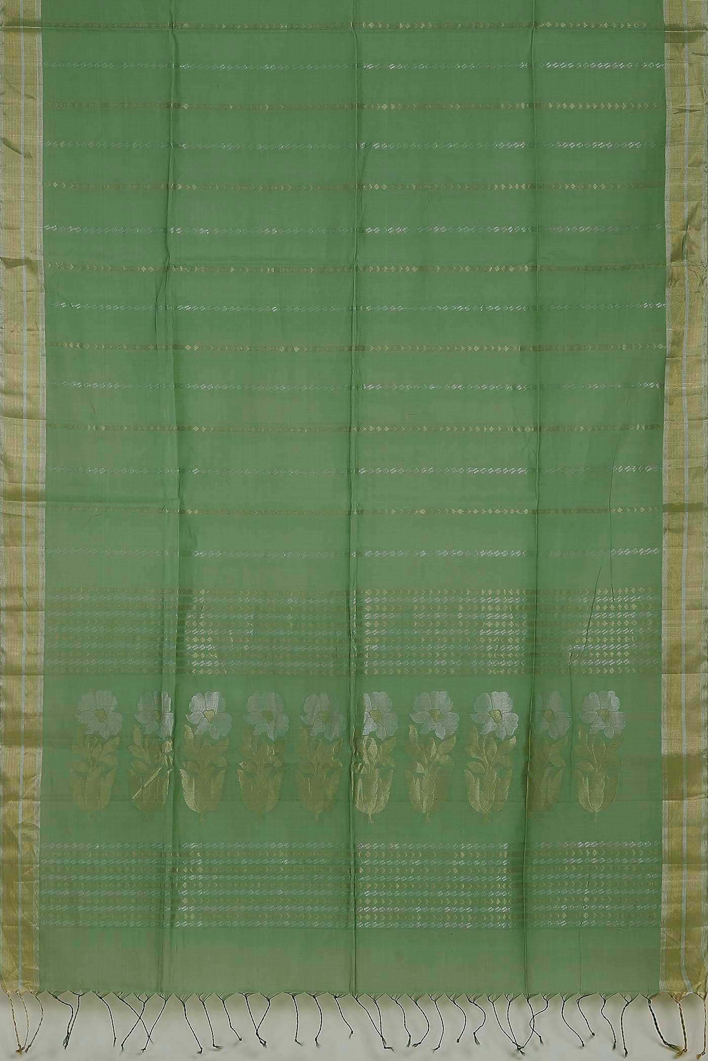 Green Silk Cotton Saree